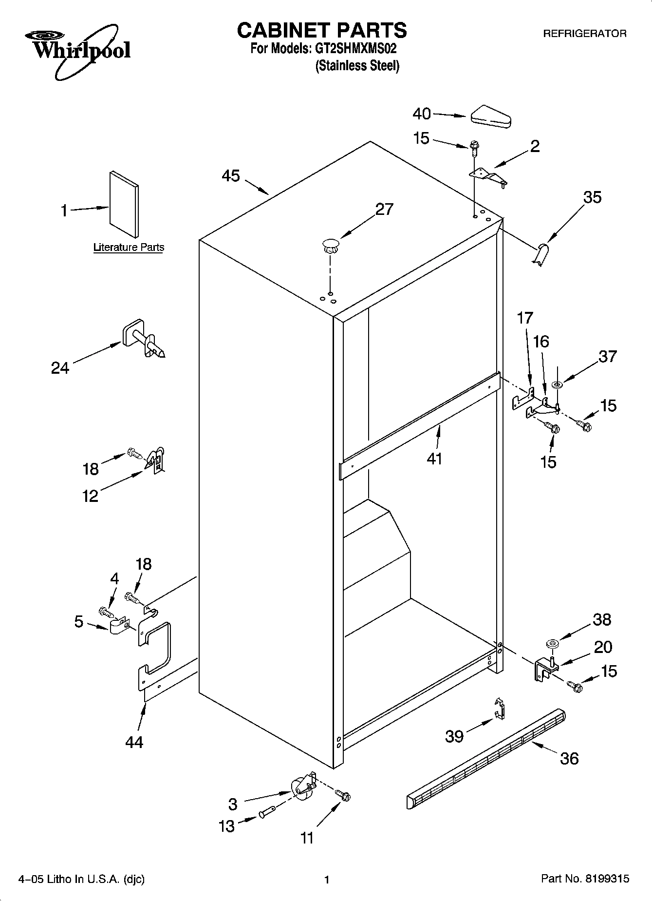 01 - CABINET PARTS