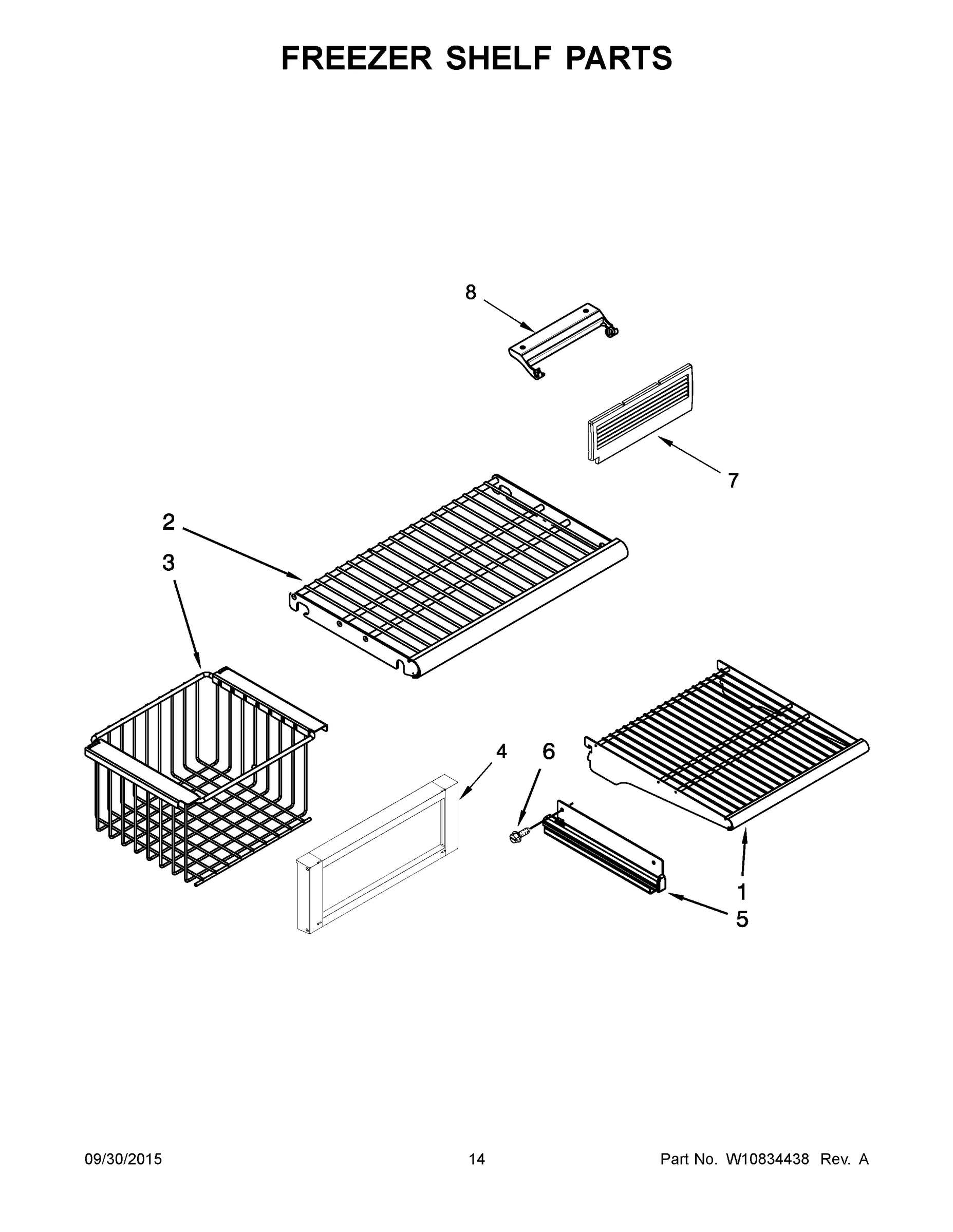 08 - FREEZER SHELF PARTS
