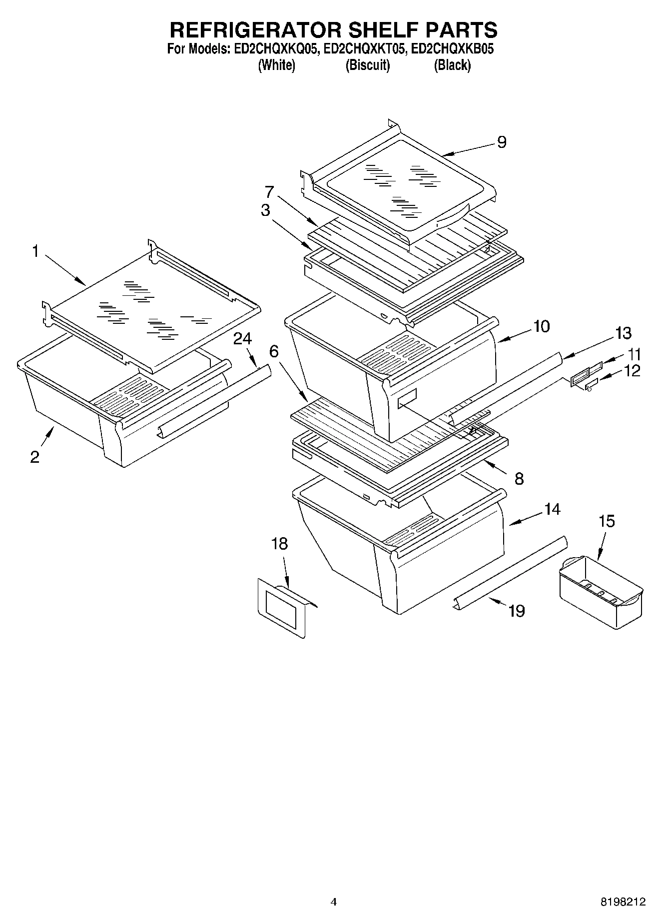 03 - REFRIGERATOR SHELF PARTS