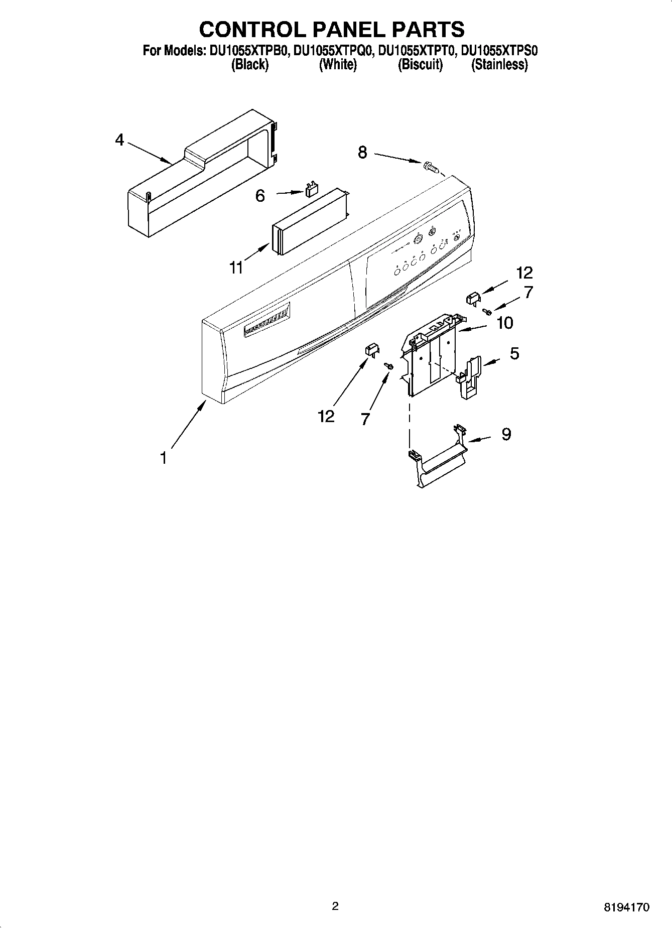 02 - CONTROL PANEL PARTS