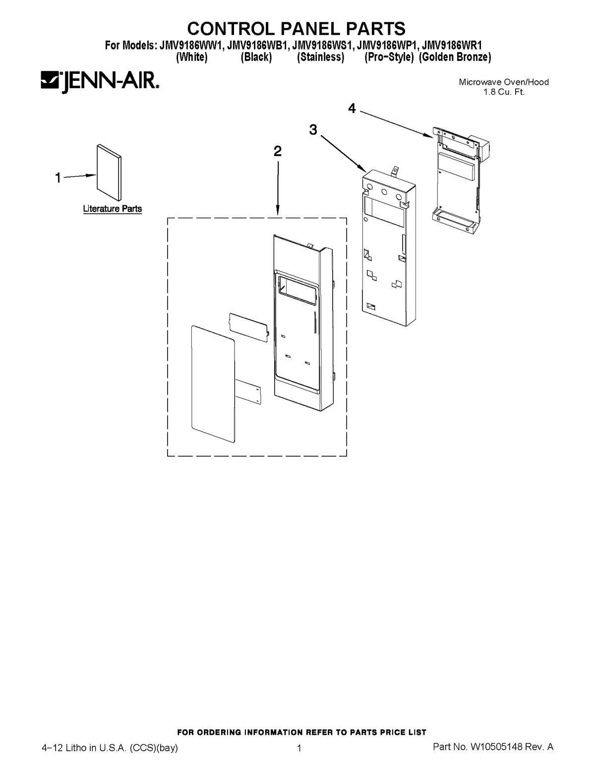 01 - CONTROL PANEL PARTS