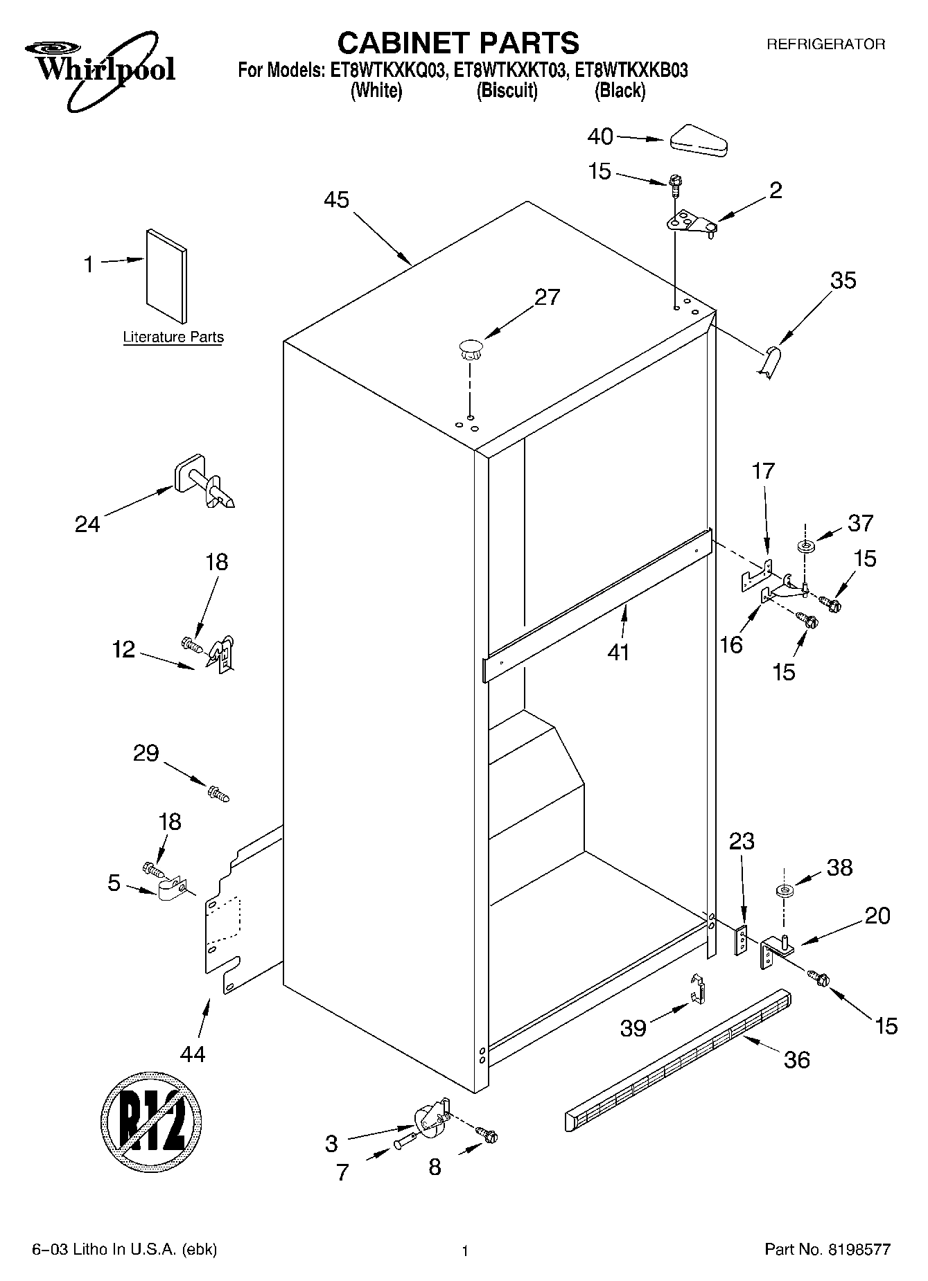 01 - CABINET PARTS