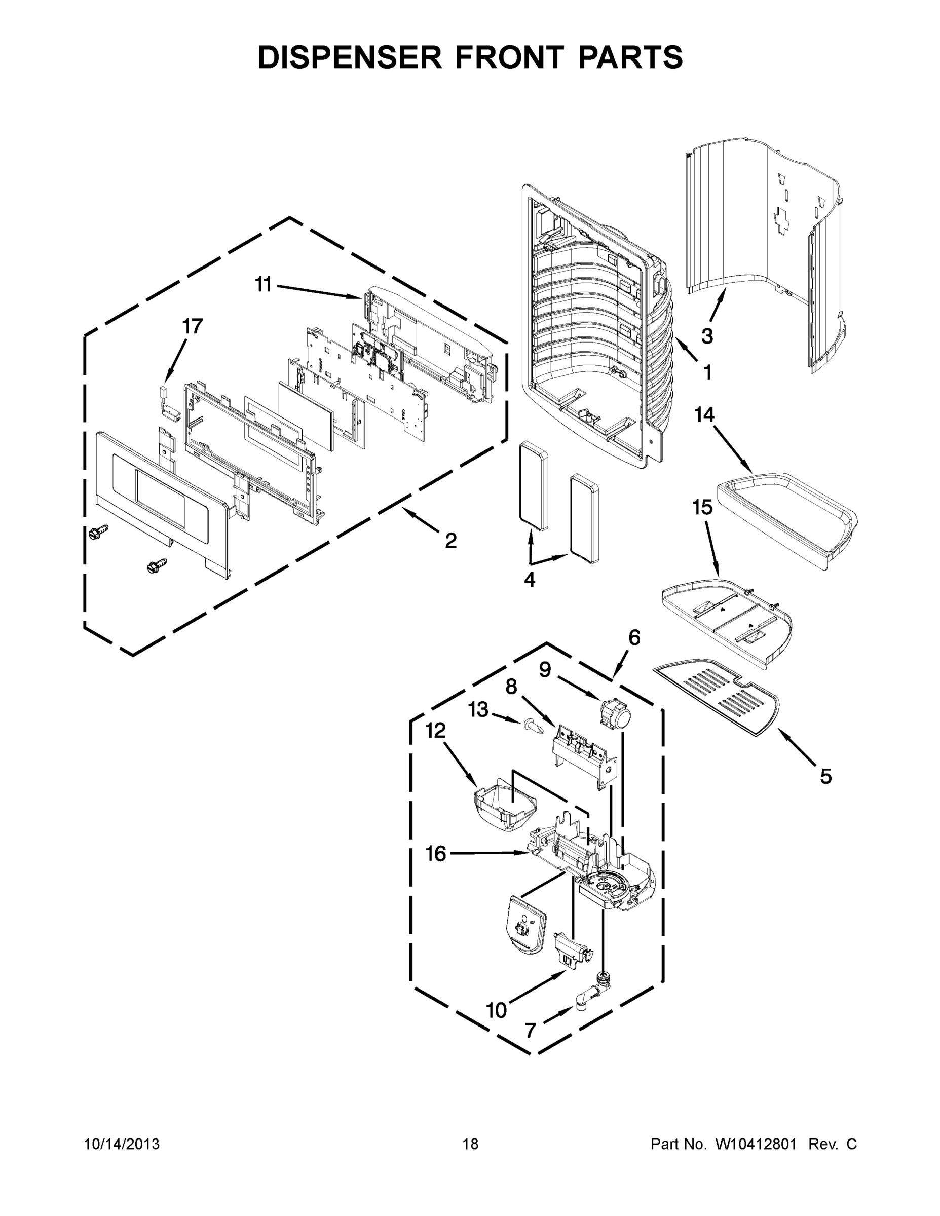 10 - DISPENSER FRONT PARTS
