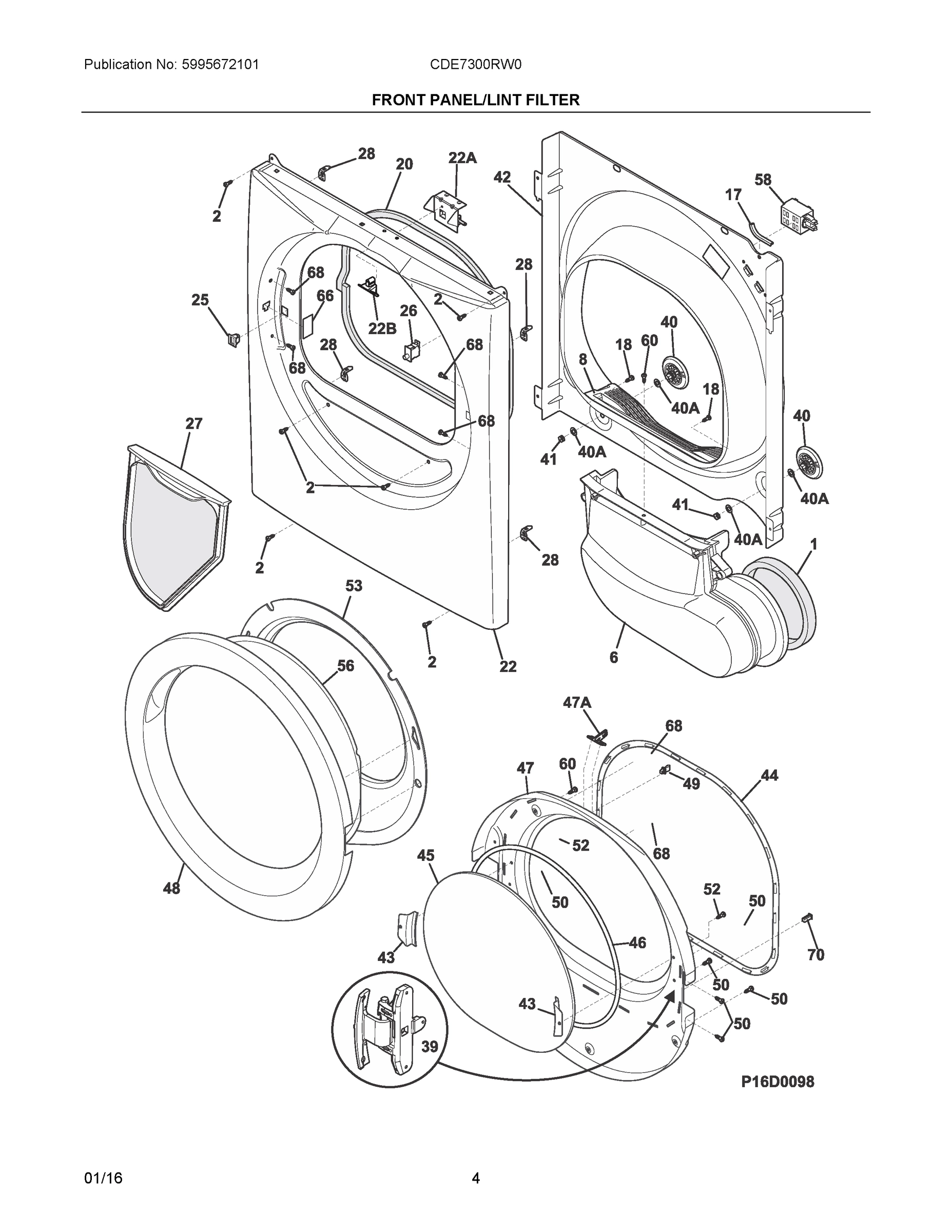 03 - FRONT PANEL/LINT FILTER