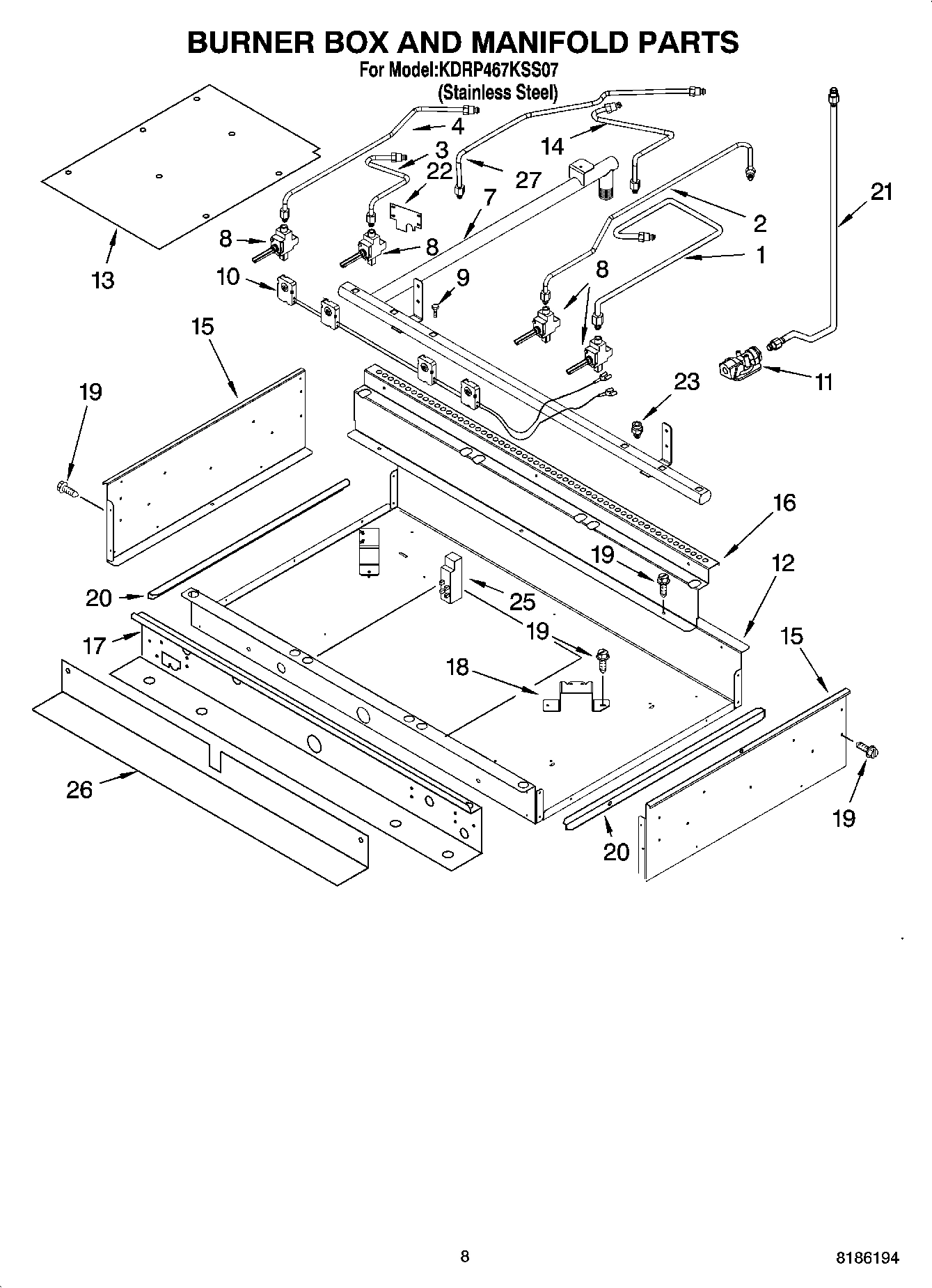 07 - BURNER BOX AND MANIFOLD PARTS