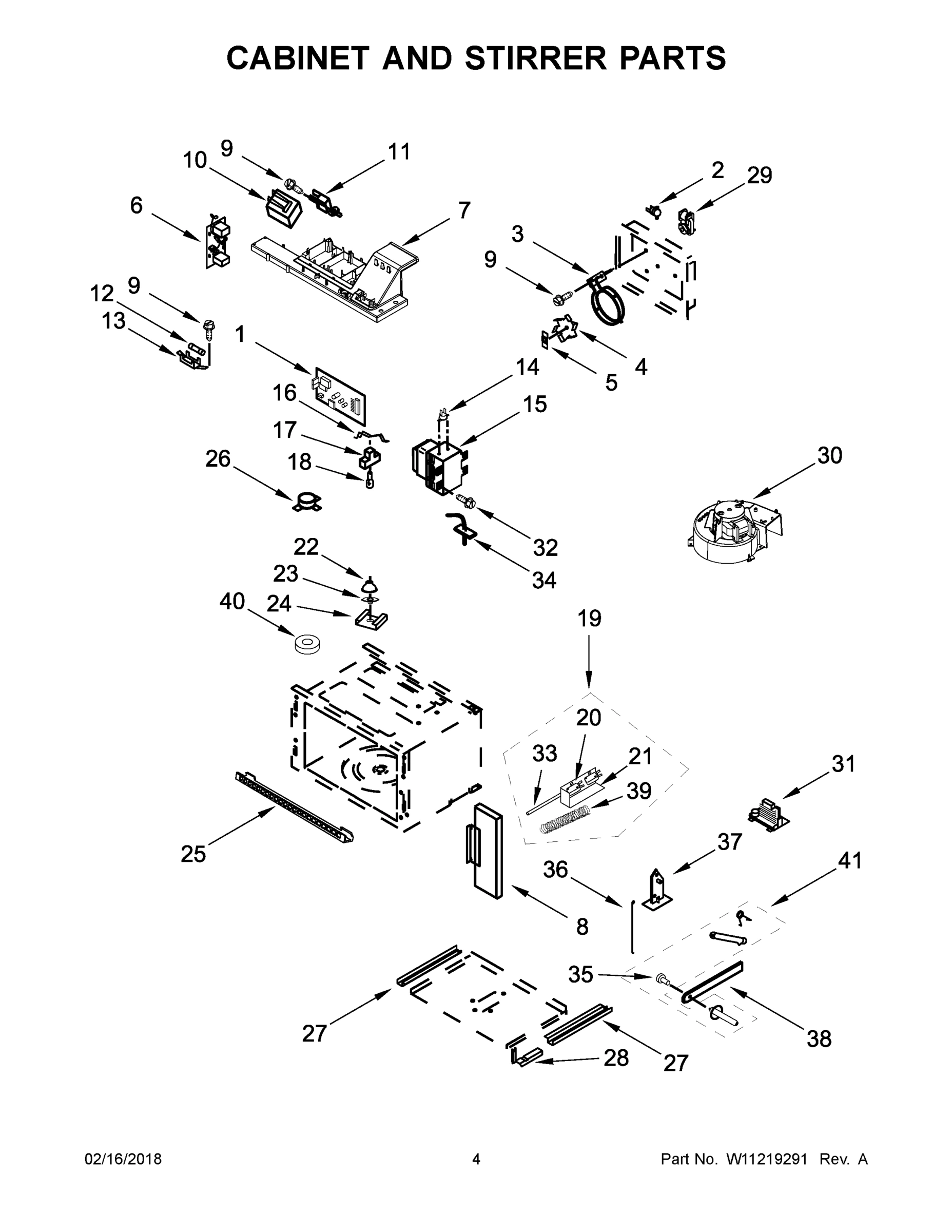03 - CABINET AND STIRRER PARTS