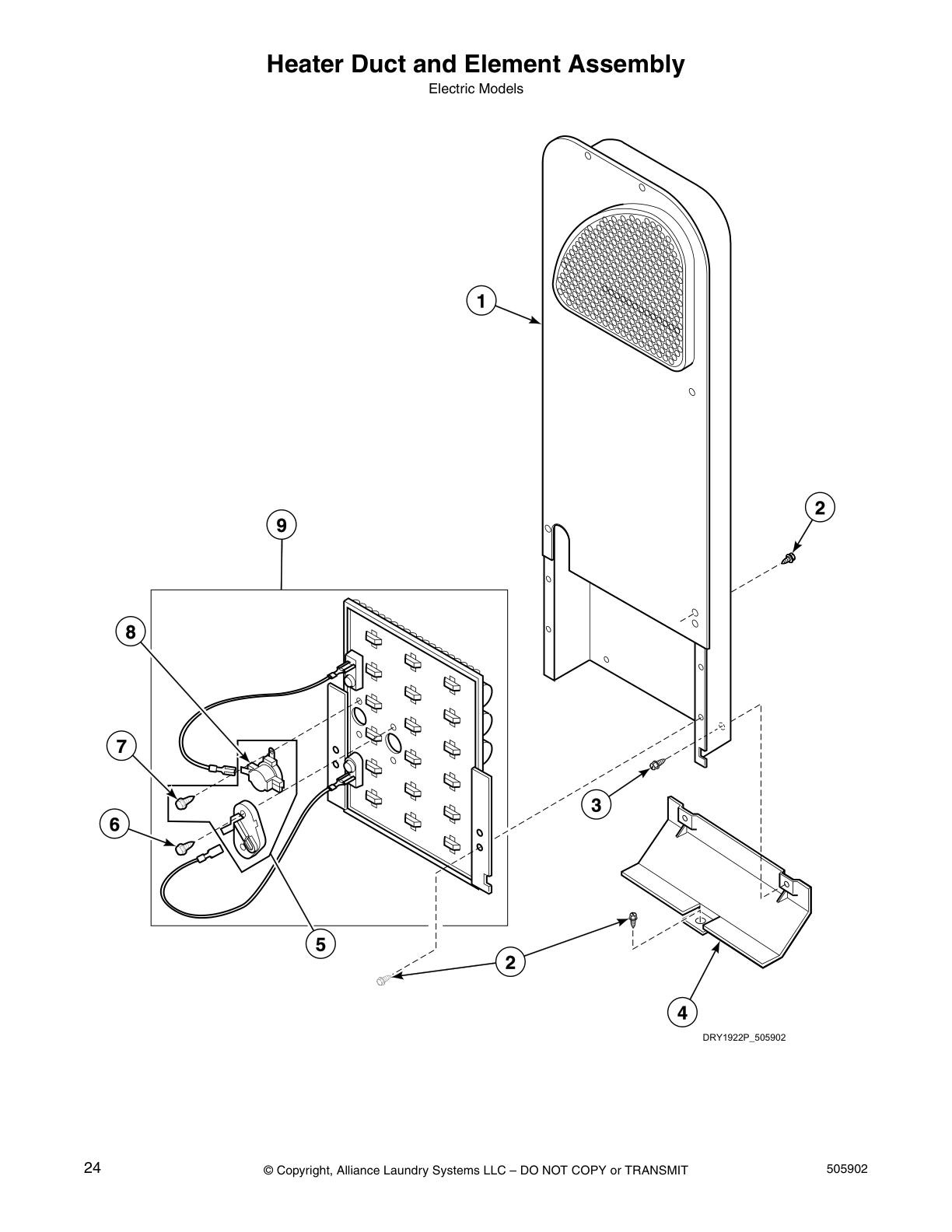 Heater Duct and Element Assembly