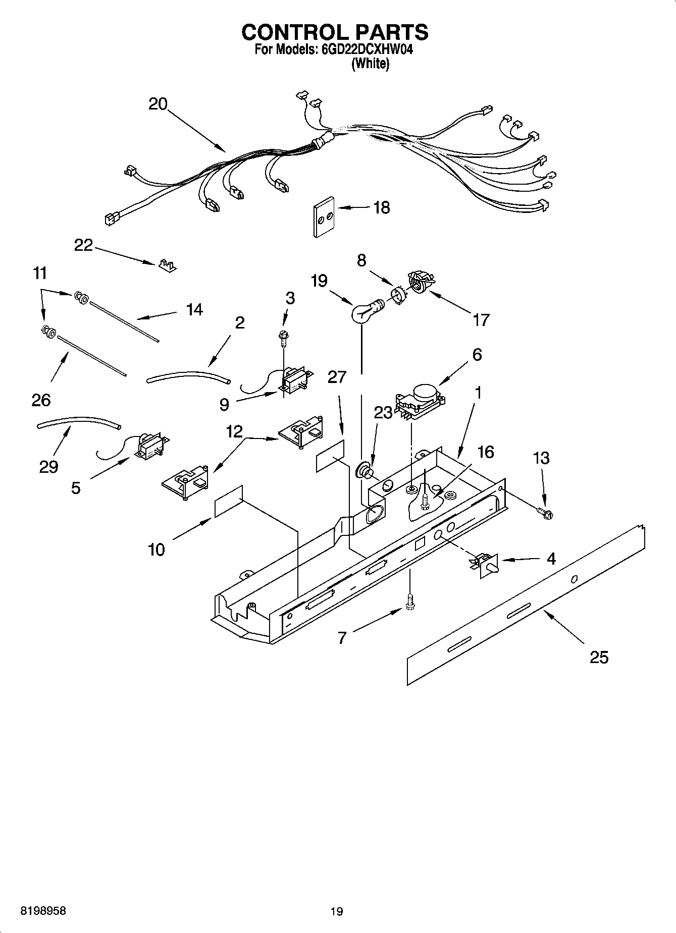 12 - CONTROL PARTS, PARTS NOT ILLUSTRATED