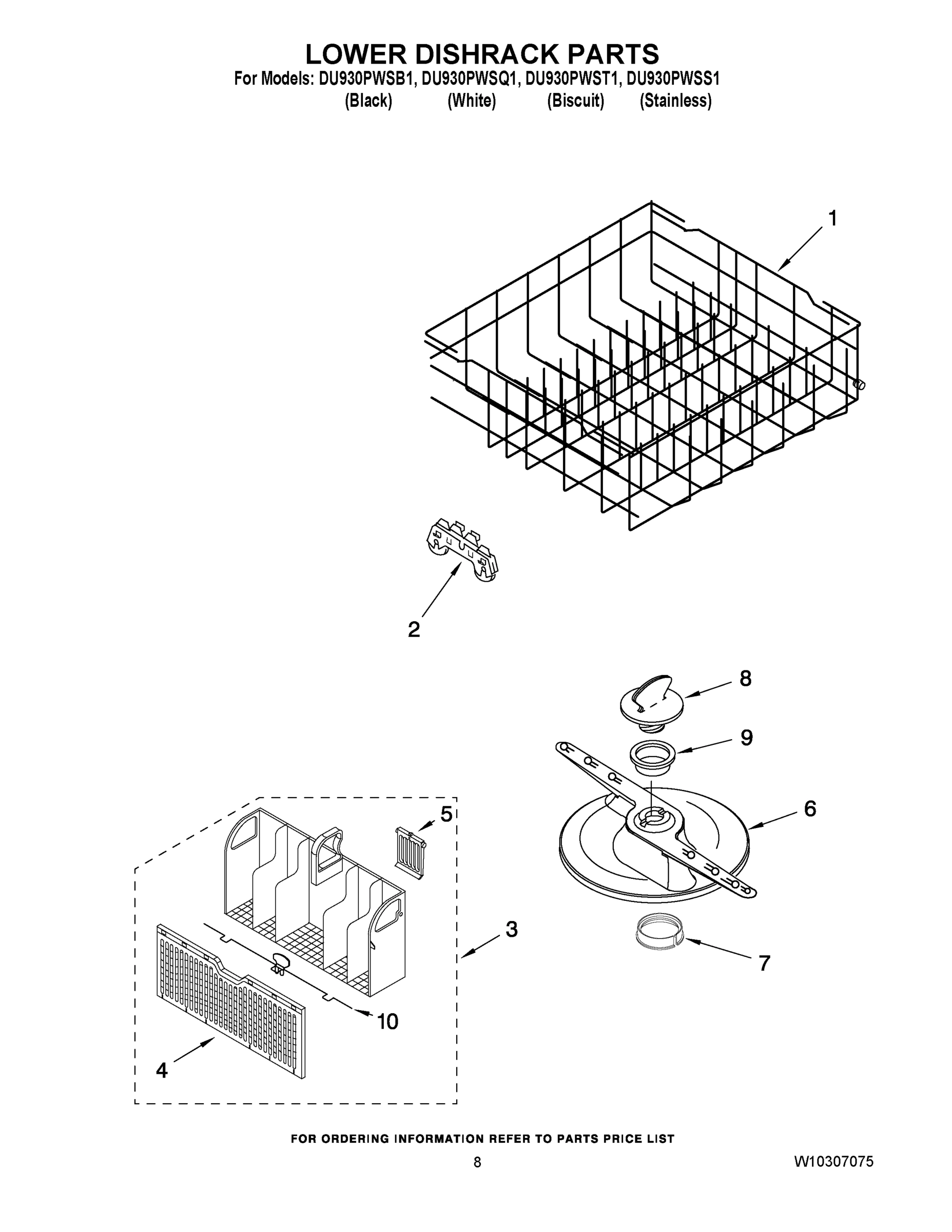 06 - LOWER DISHRACK PARTS