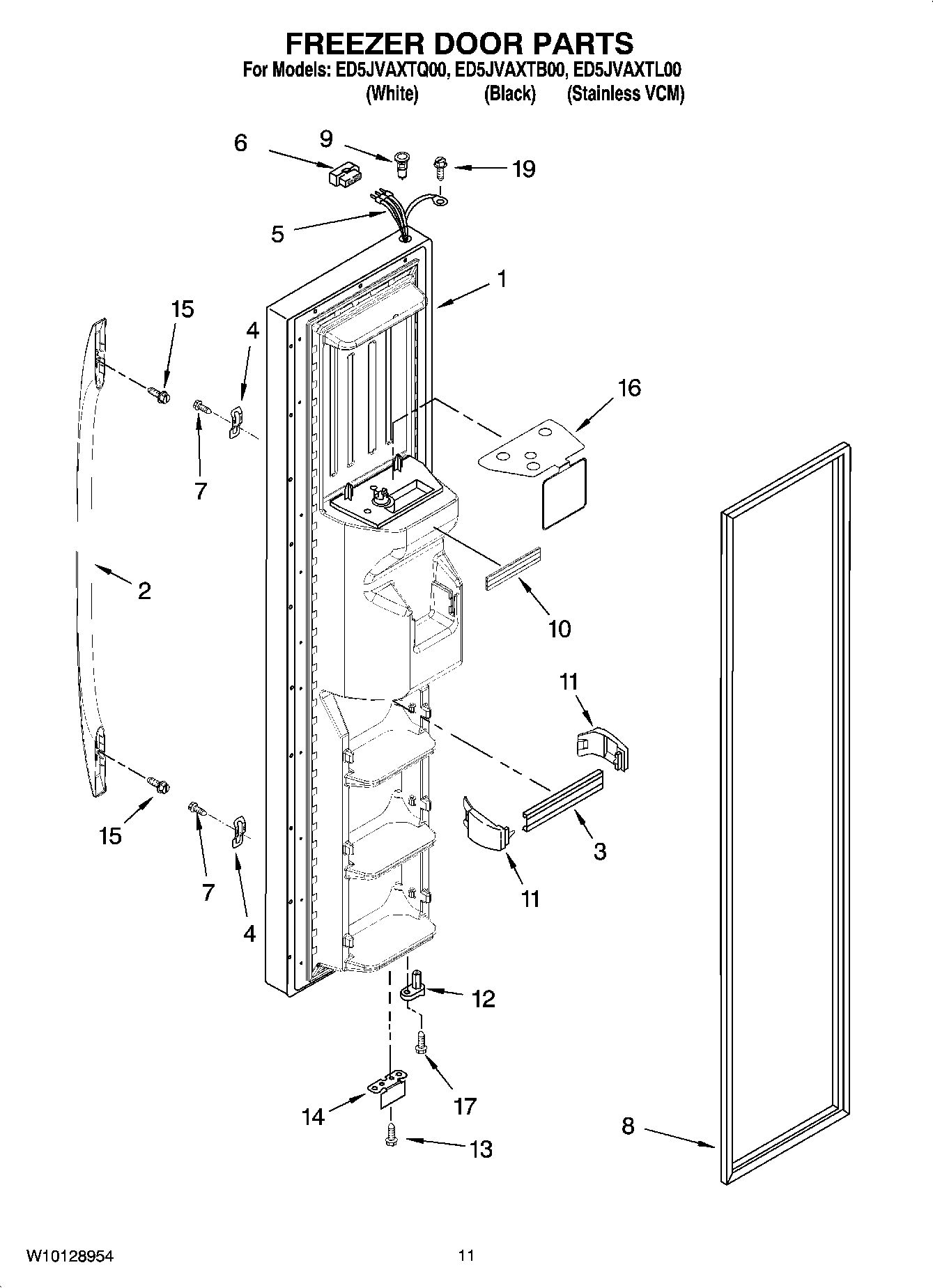 07 - FREEZER DOOR PARTS