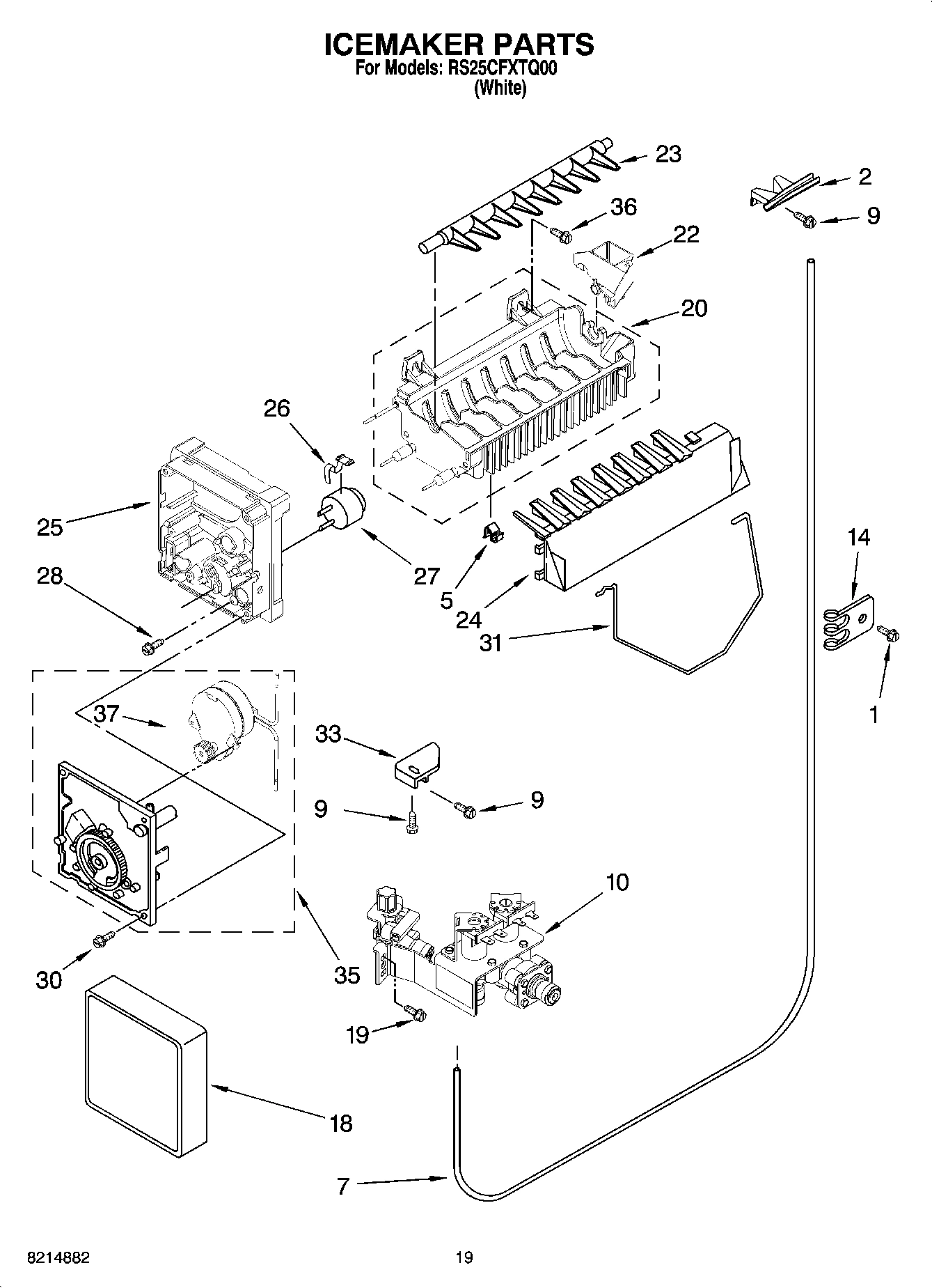 12 - ICEMAKER PARTS, OPTIONAL PARTS (NOT INCLUDED)