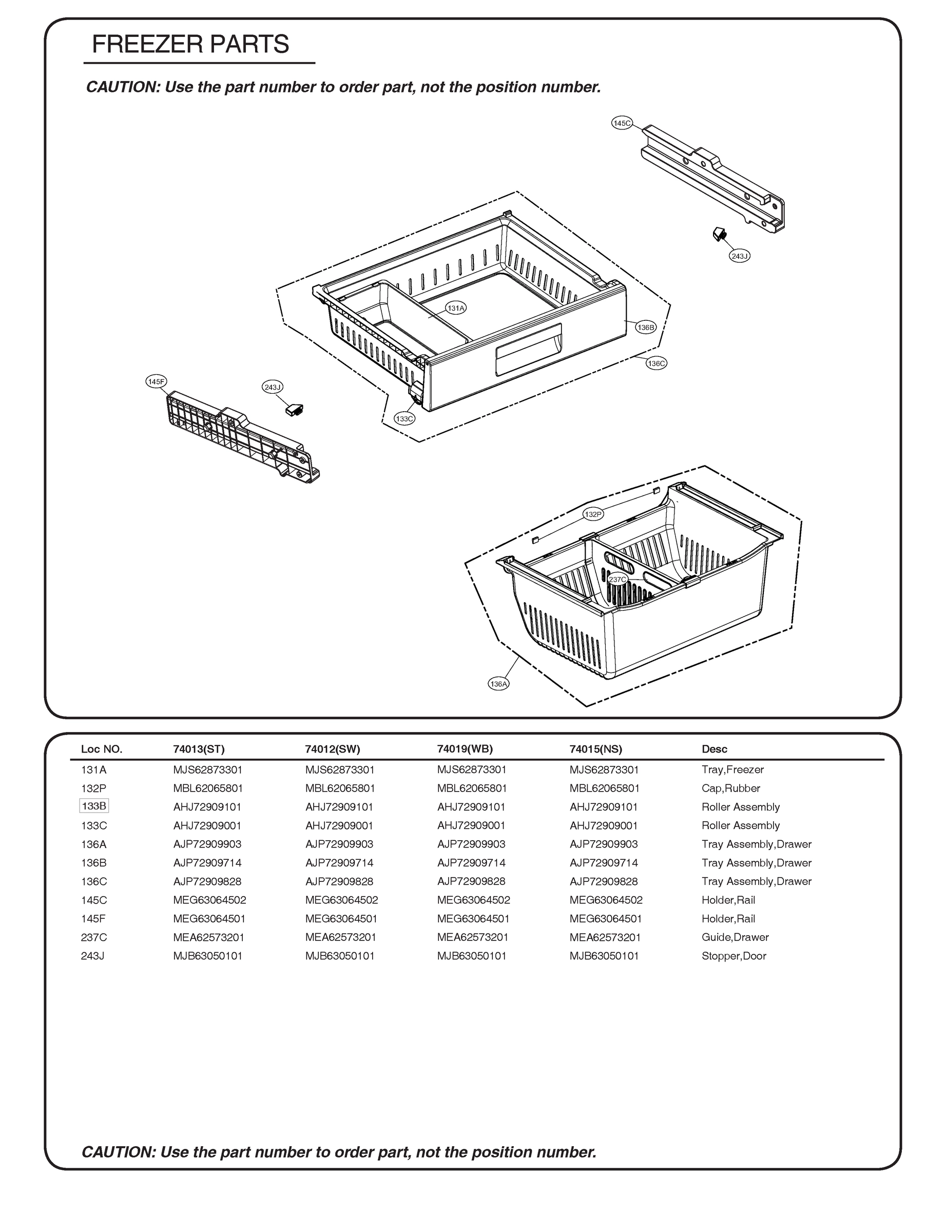 FREEZER PARTS