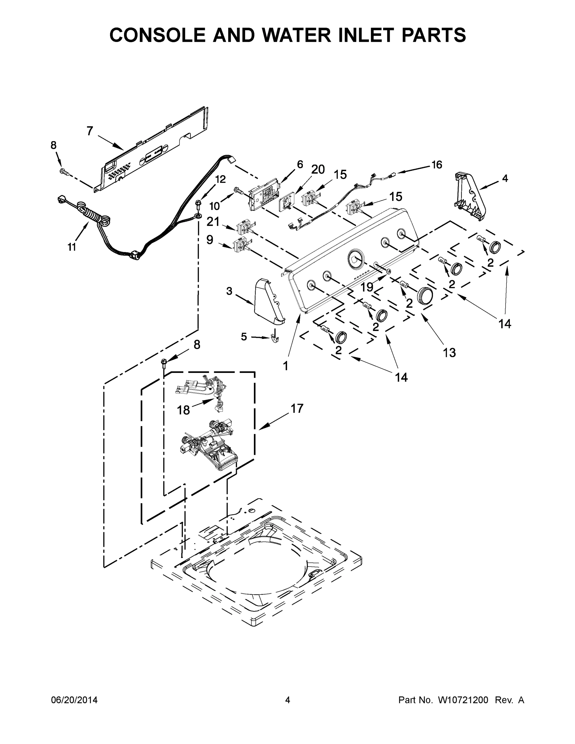 03 - CONSOLE AND WATER INLET PARTS