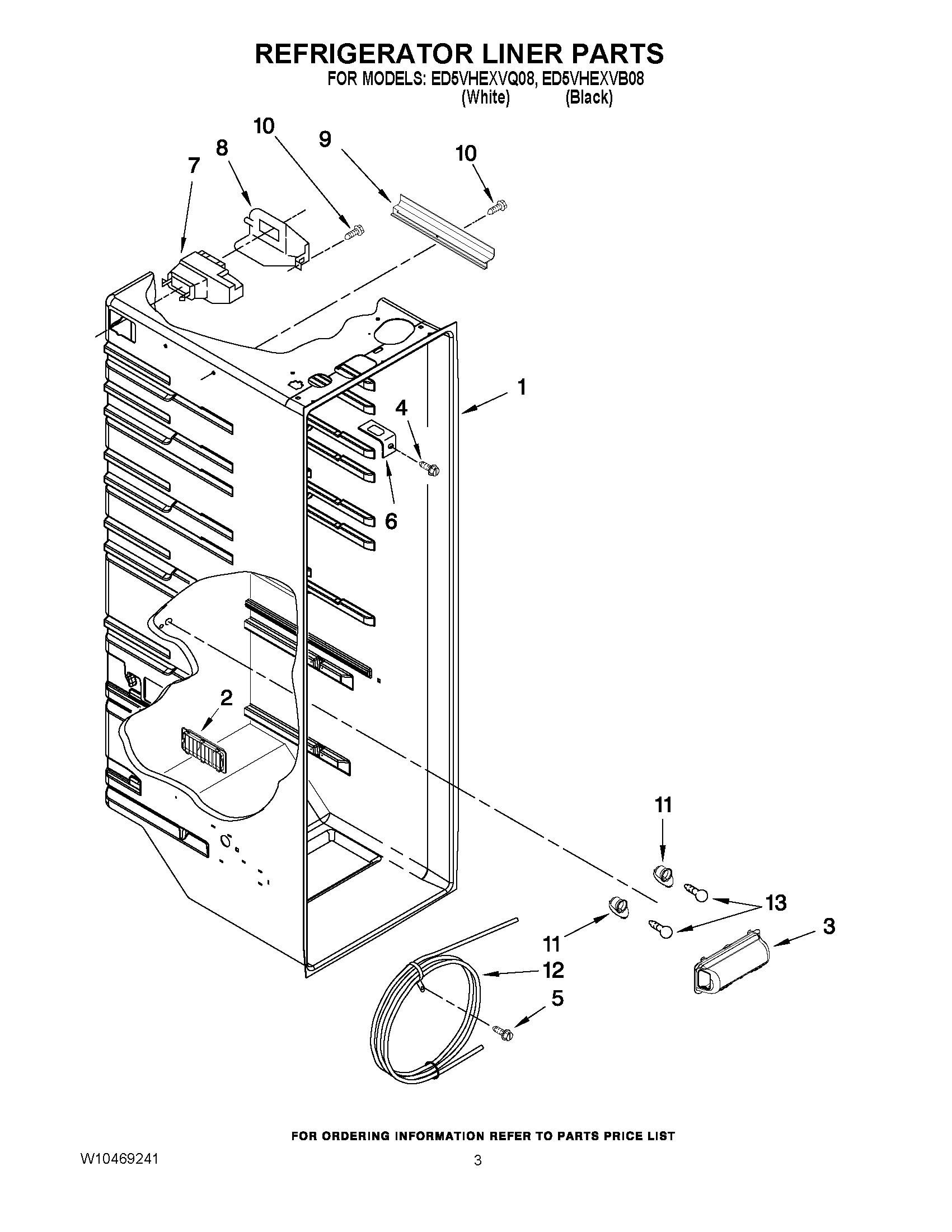 02 - REFRIGERATOR LINER PARTS
