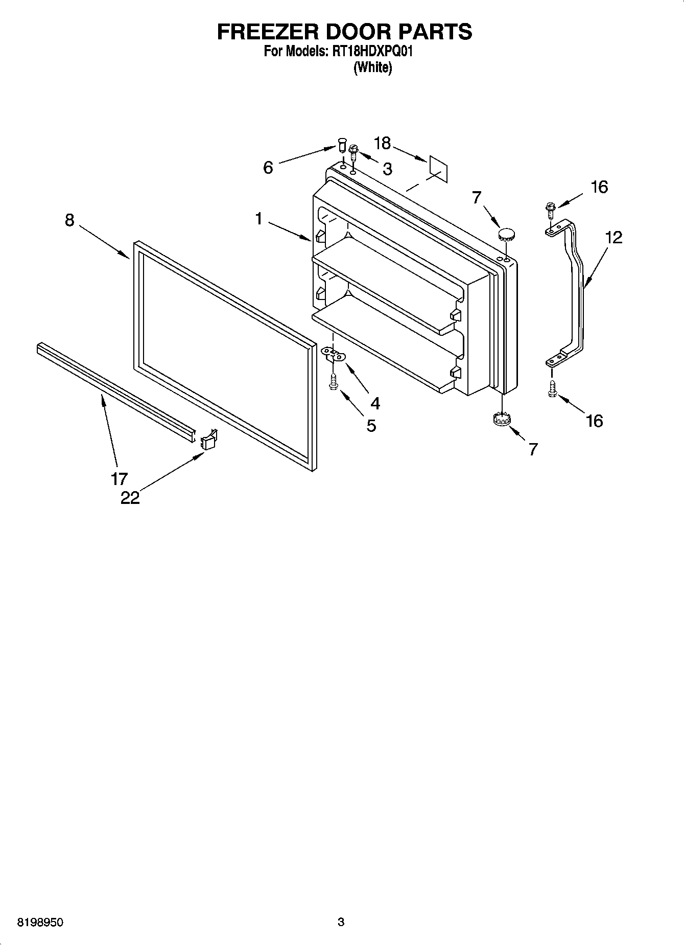 02 - FREEZER DOOR PARTS