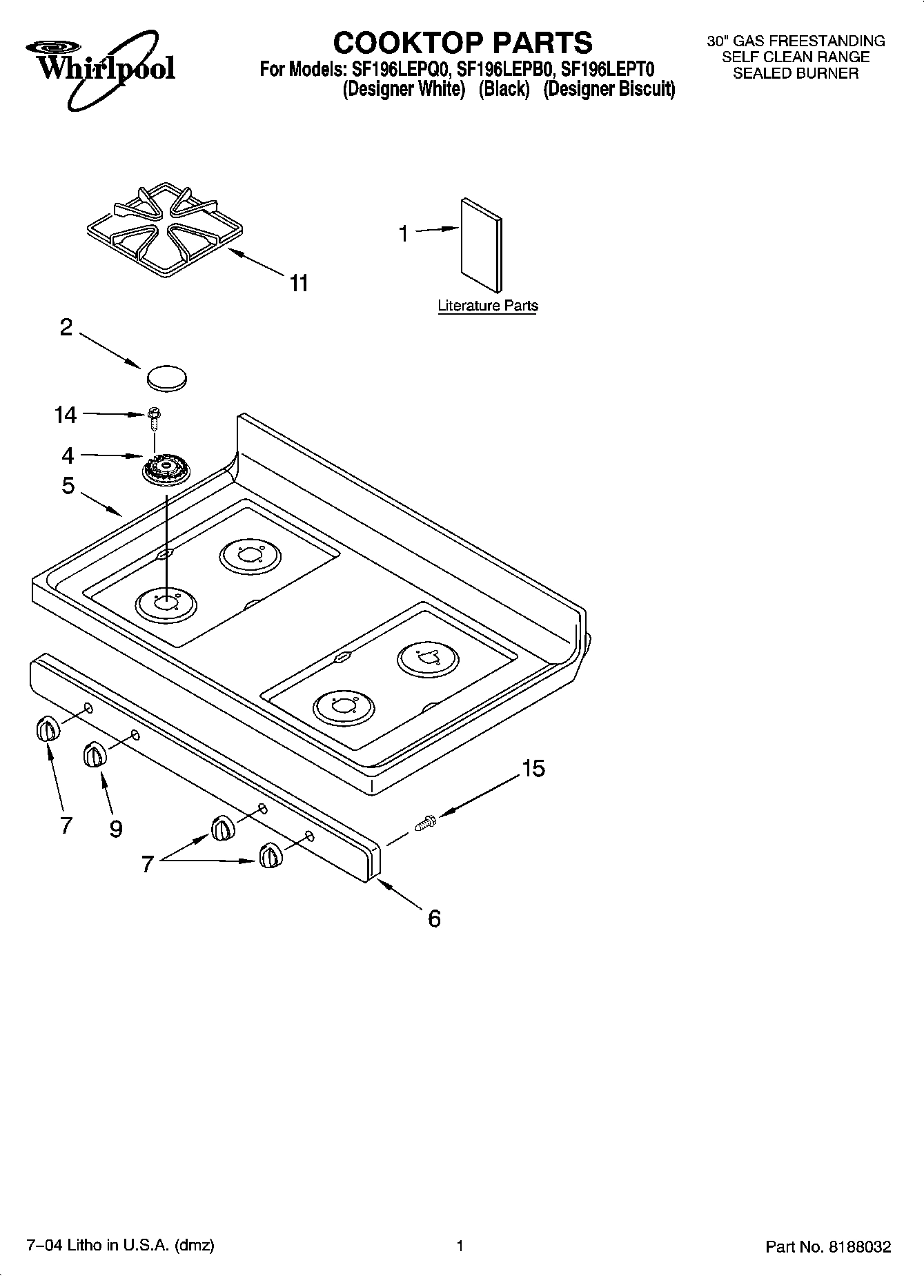 01 - COOKTOP PARTS