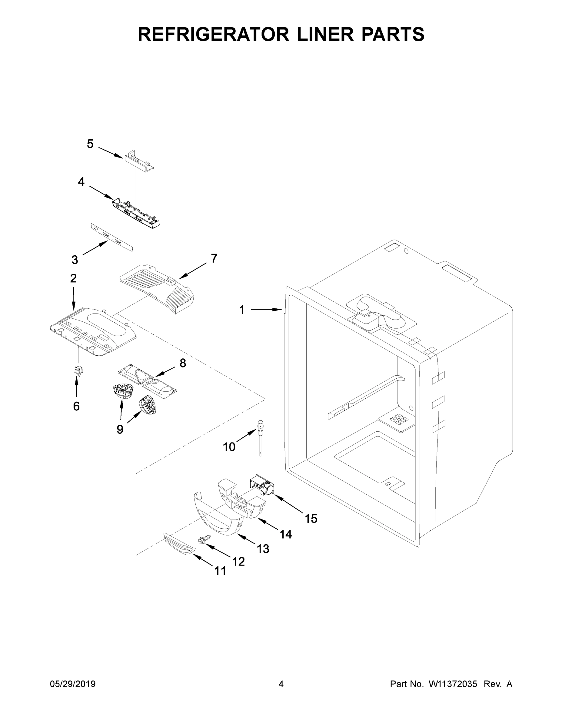 03 - REFRIGERATOR LINER PARTS