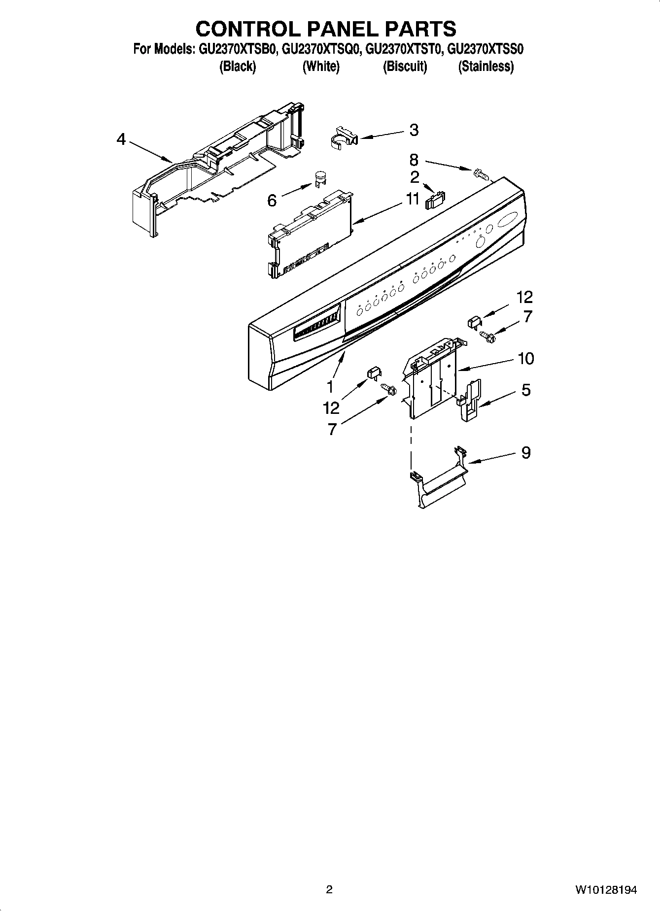 02 - CONTROL PANEL PARTS