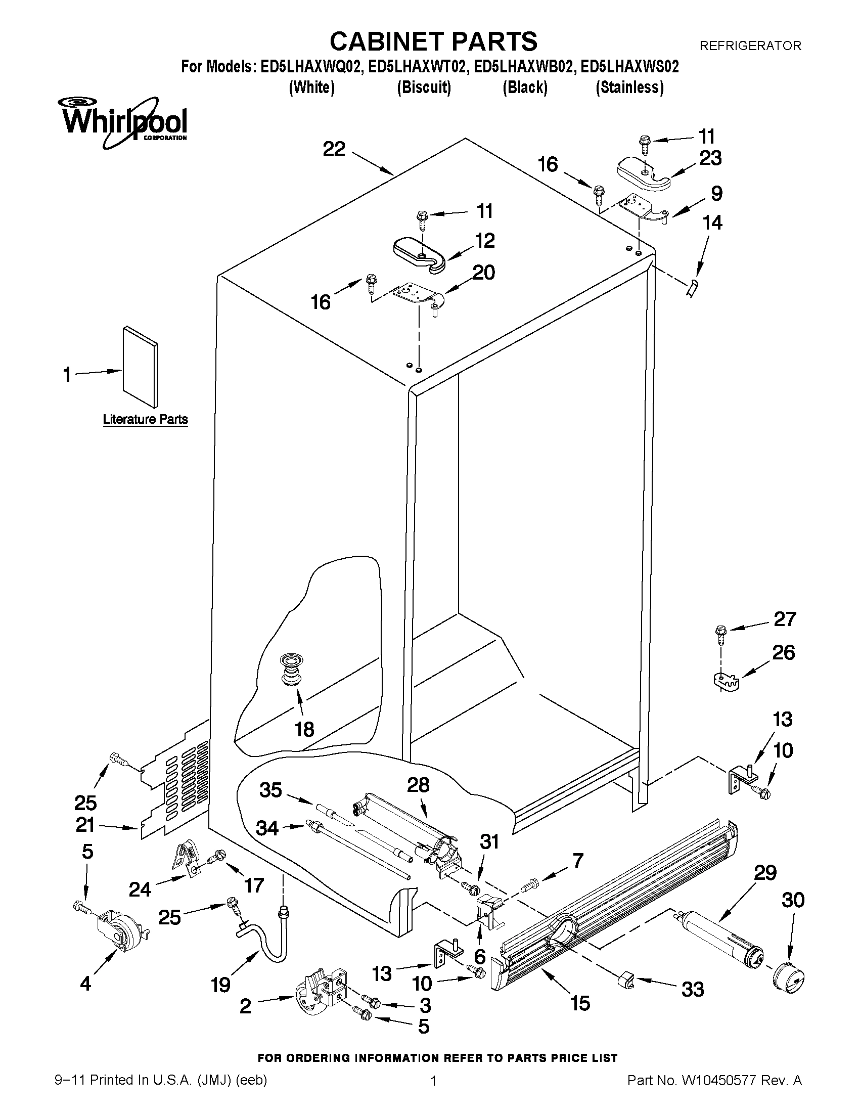 01 - CABINET PARTS