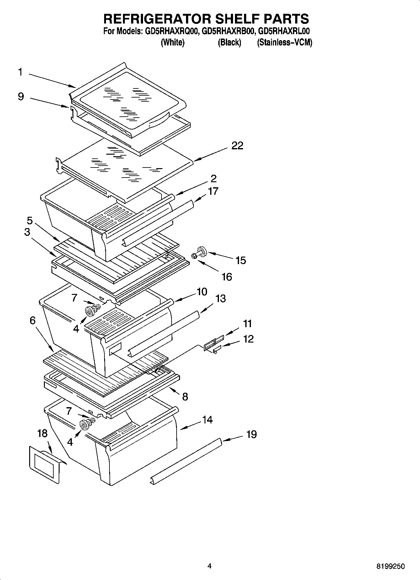 03 - REFRIGERATOR SHELF PARTS