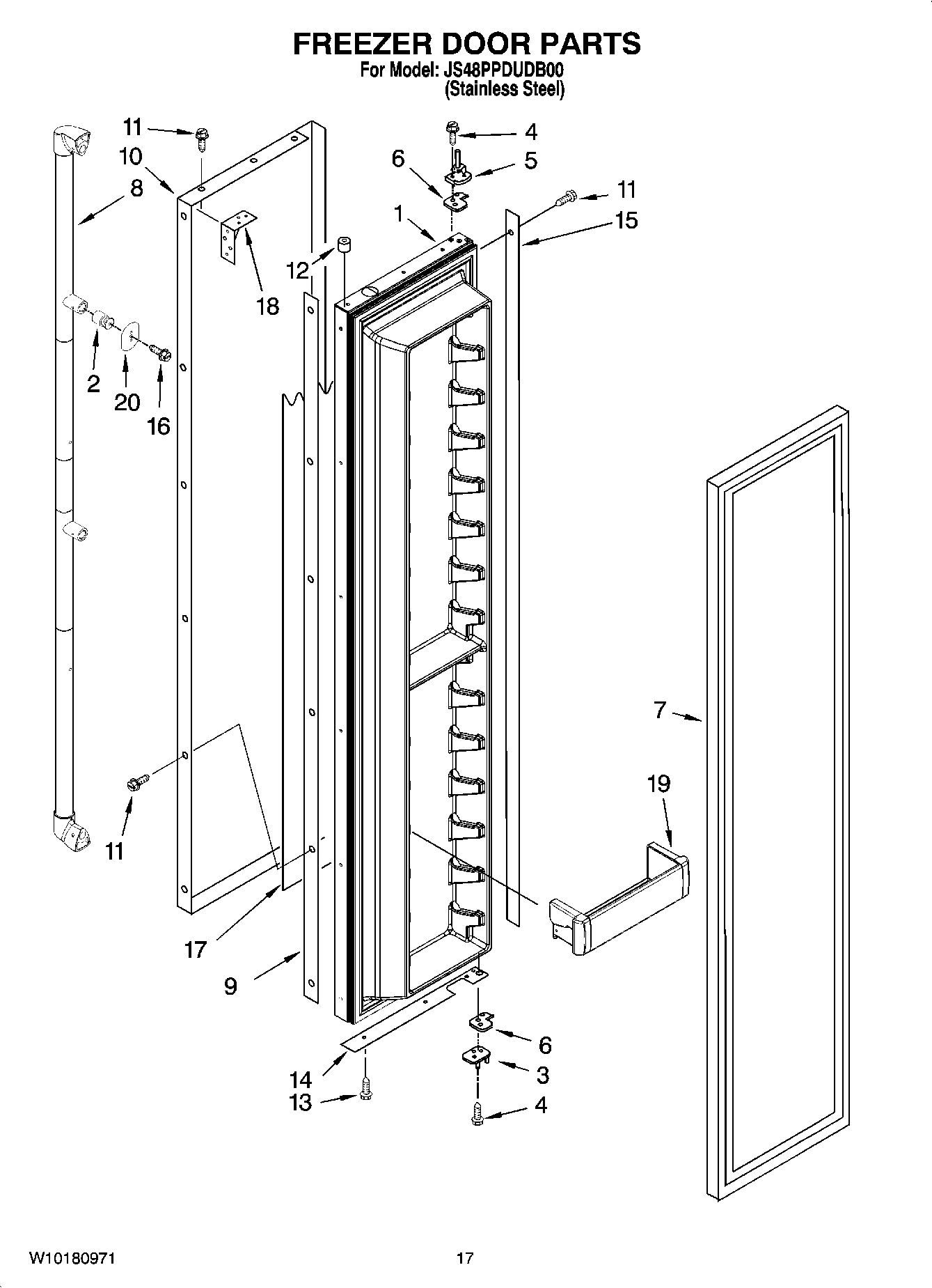 11 - FREEZER DOOR PARTS