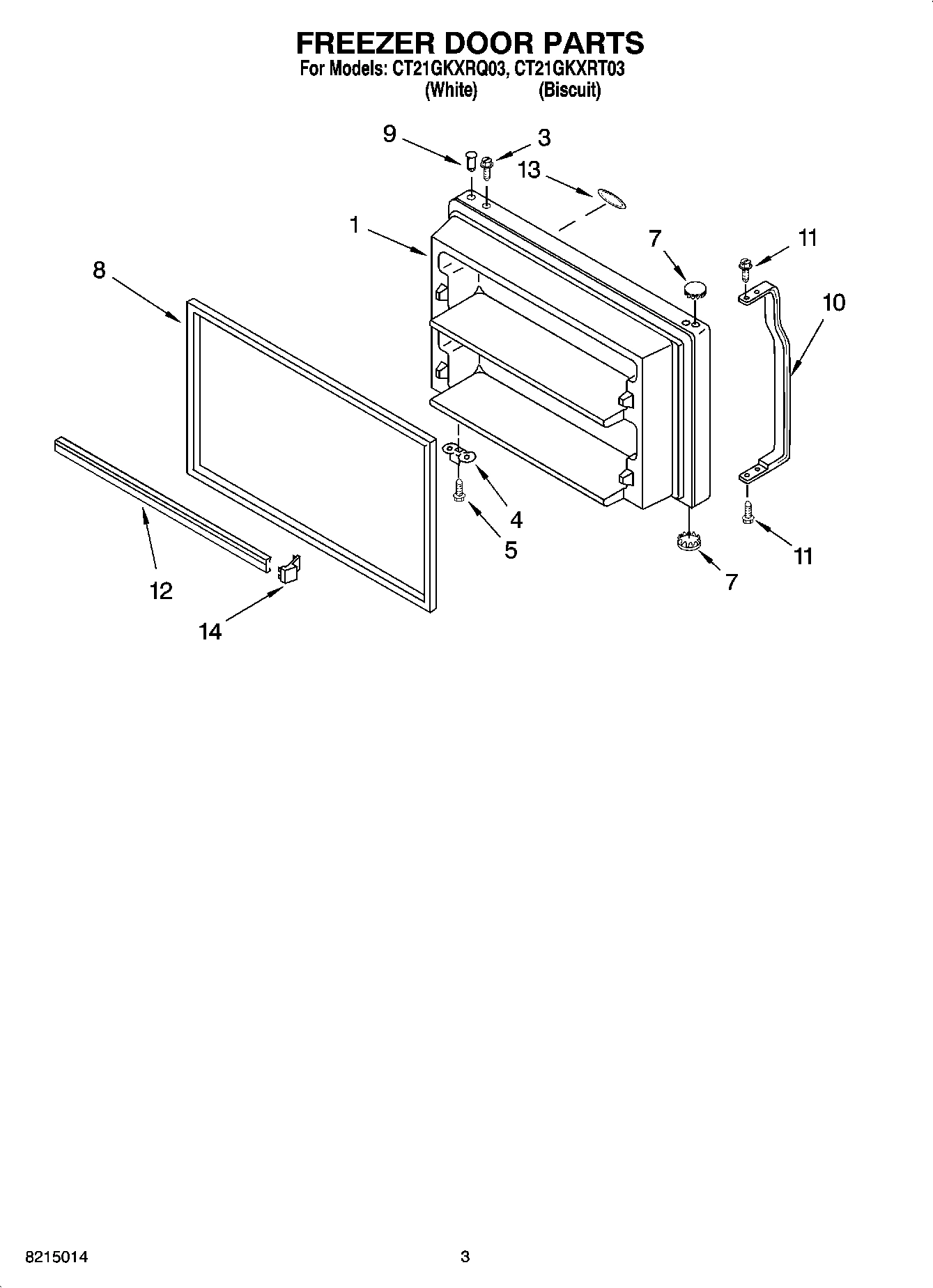 02 - FREEZER DOOR PARTS