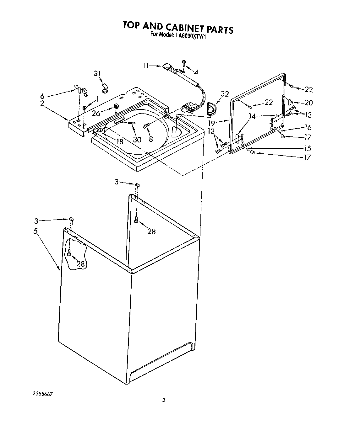 02 - TOP AND CABINET, LIT/OPTIONAL