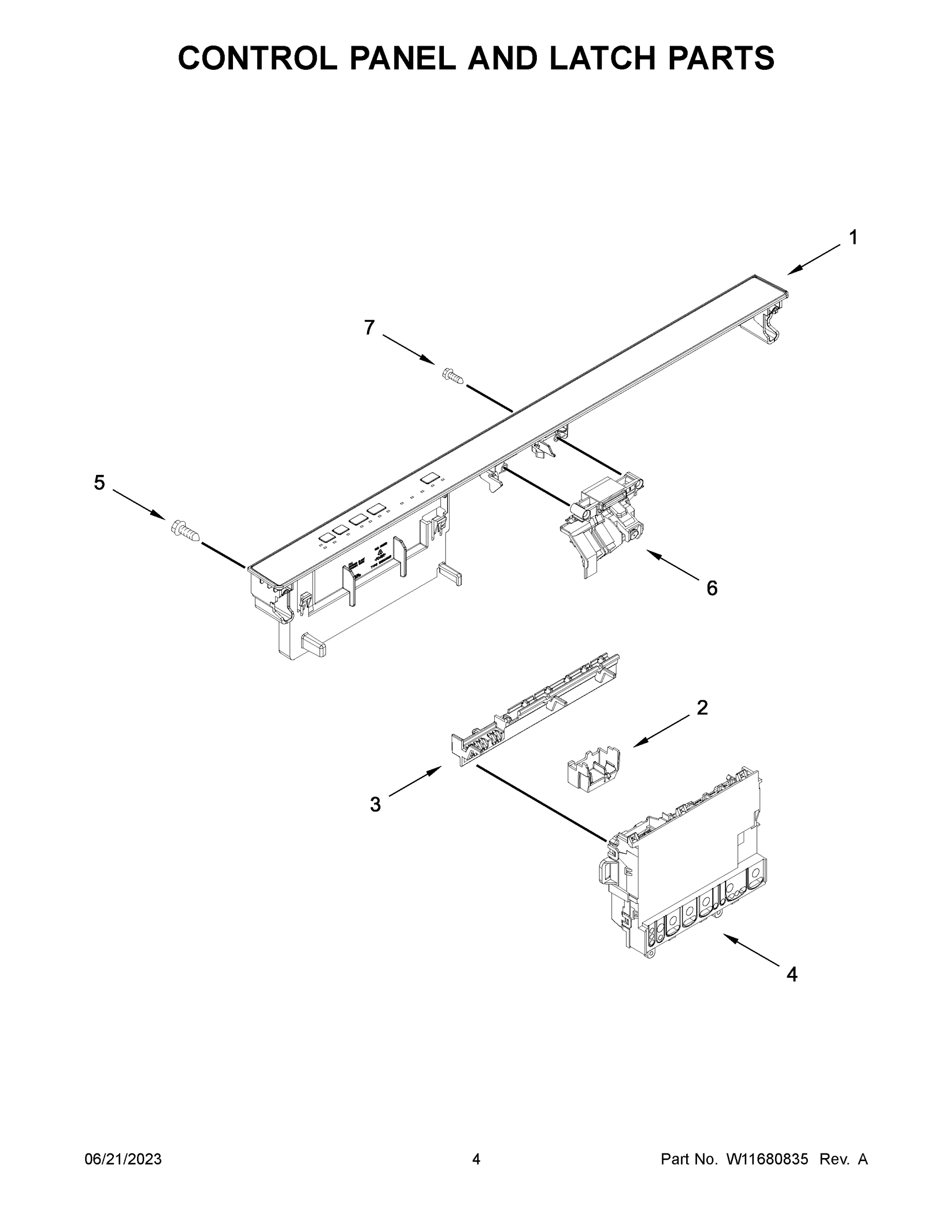 03 - CONTROL PANEL AND LATCH PARTS
