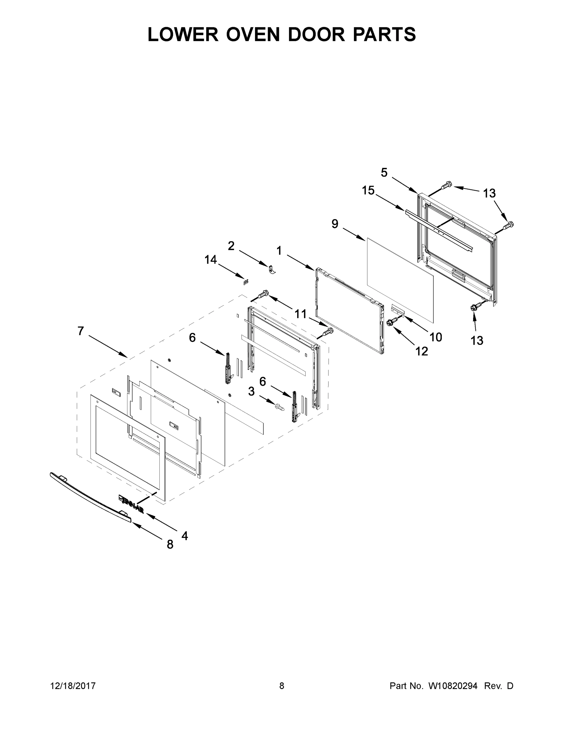 05 - LOWER OVEN DOOR PARTS