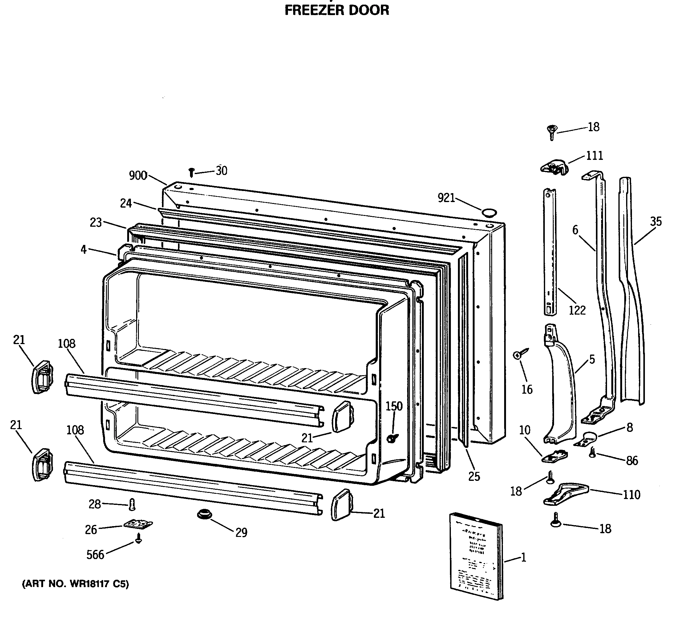 FREEZER DOOR