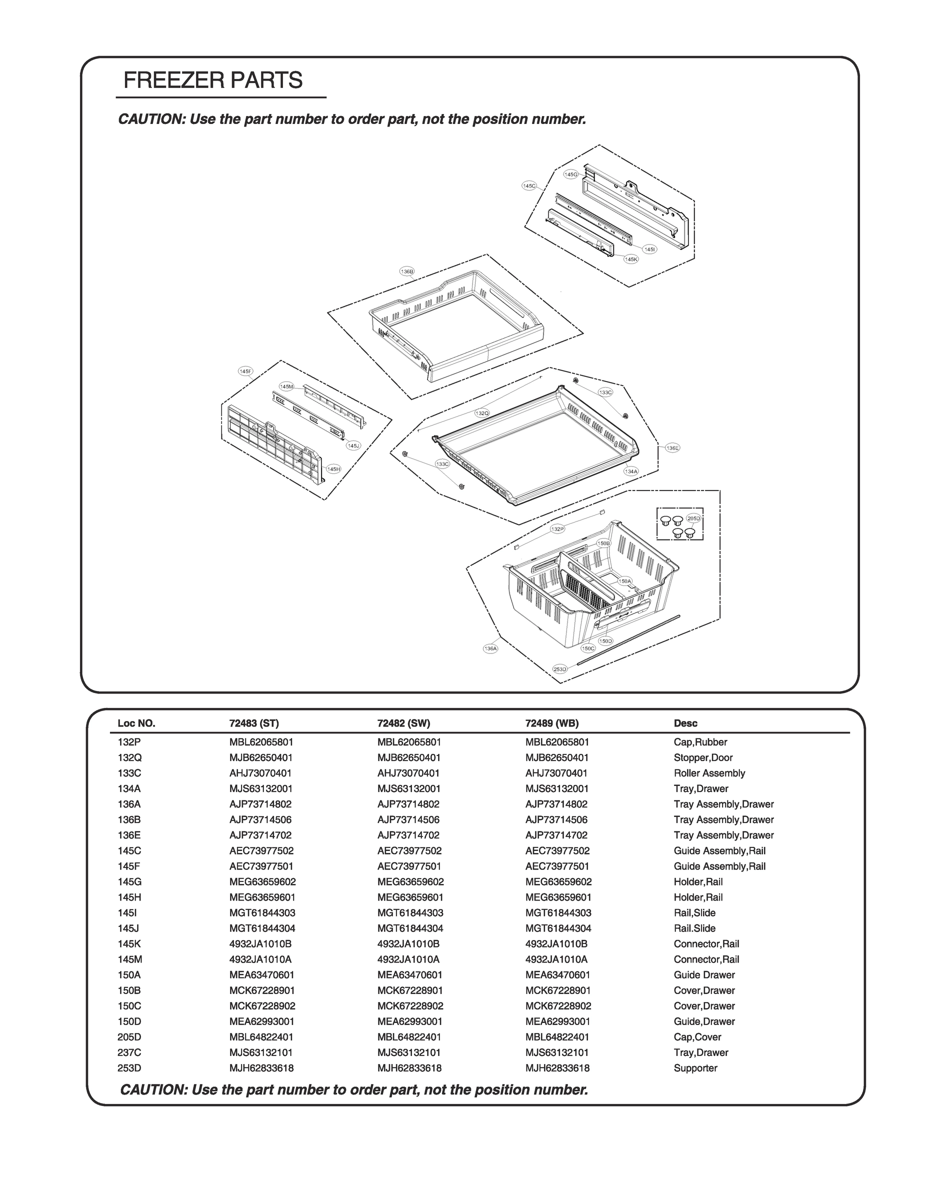 FREEZER PARTS