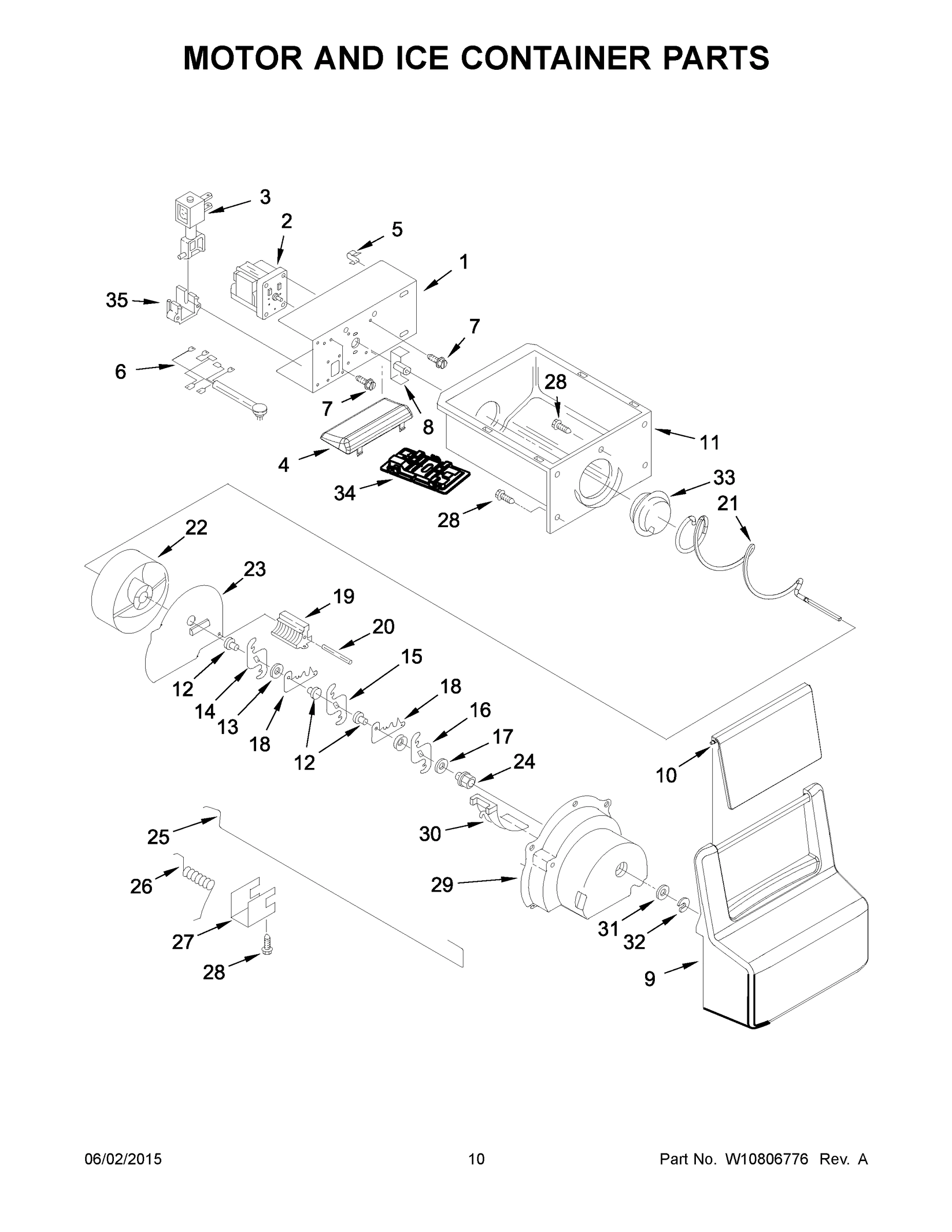 06 - MOTOR AND ICE CONTAINER PARTS