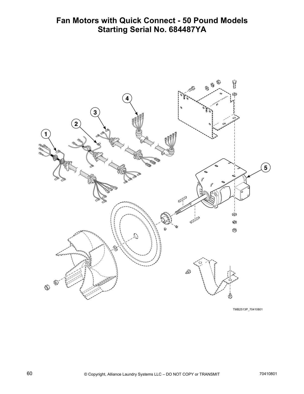 Fan Motors with Quick Connect - 50 Pound Models
Starting Serial No. 684487YA