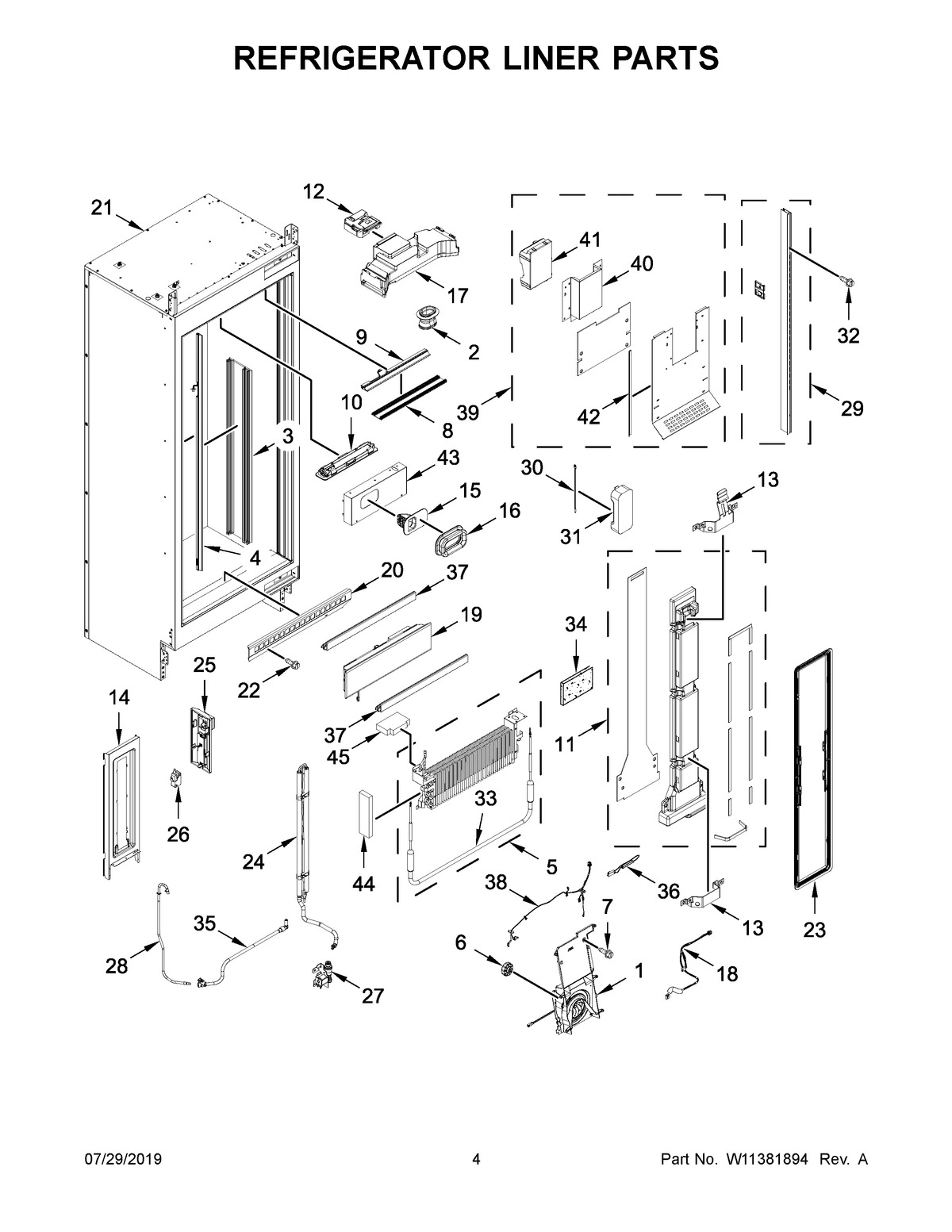 03 - REFRIGERATOR LINER PARTS