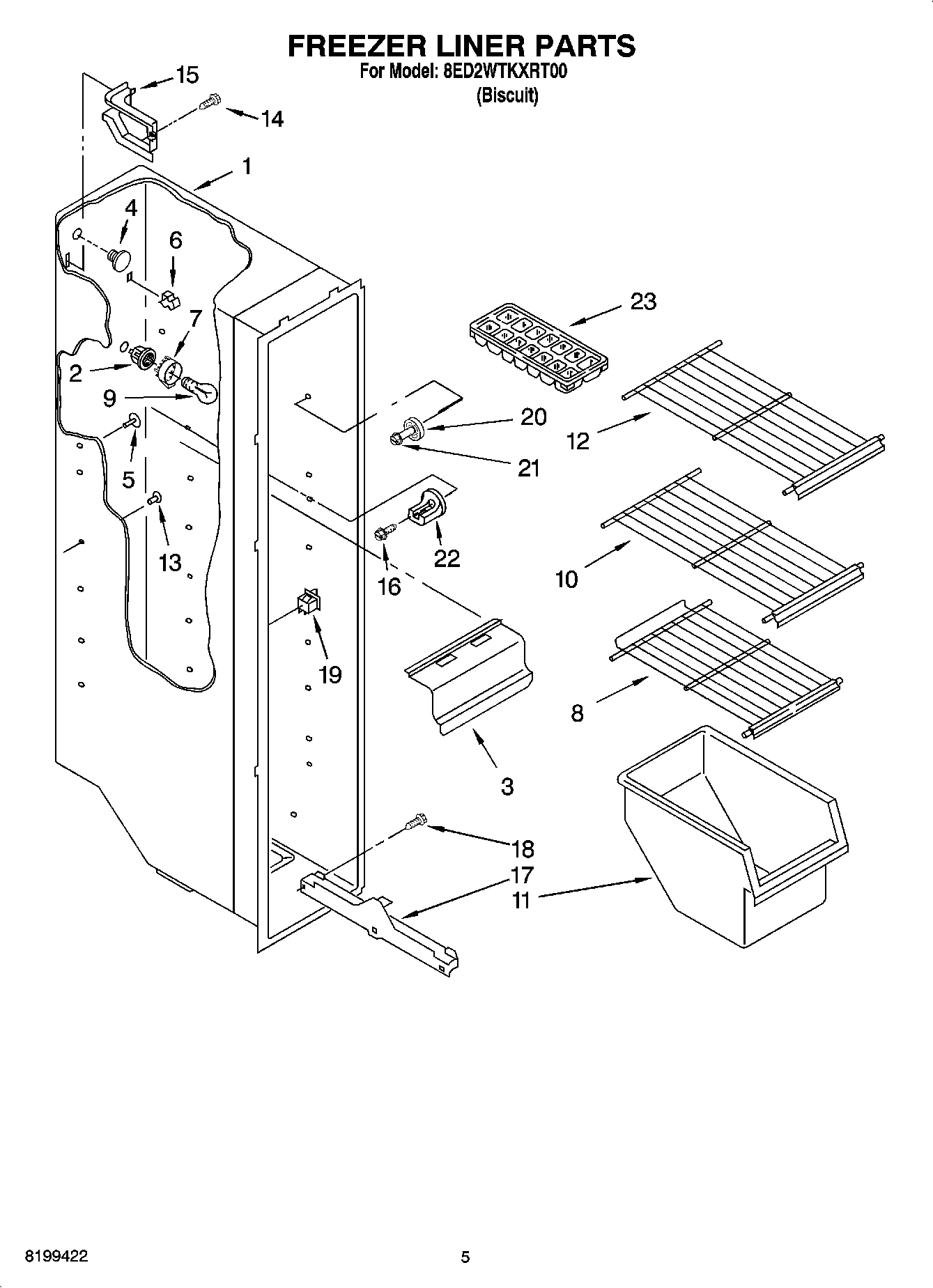 04 - FREEZER LINER PARTS