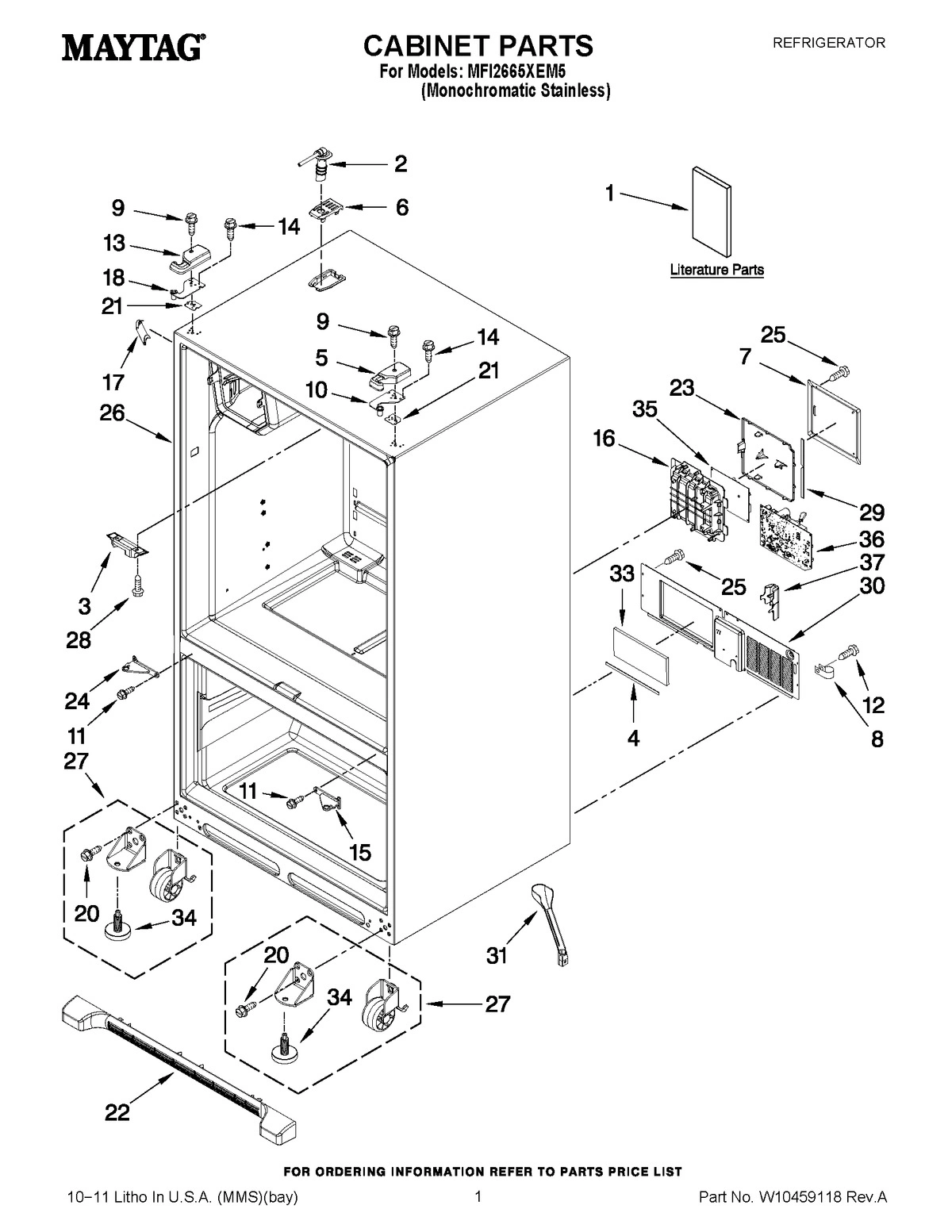 01 - CABINET PARTS