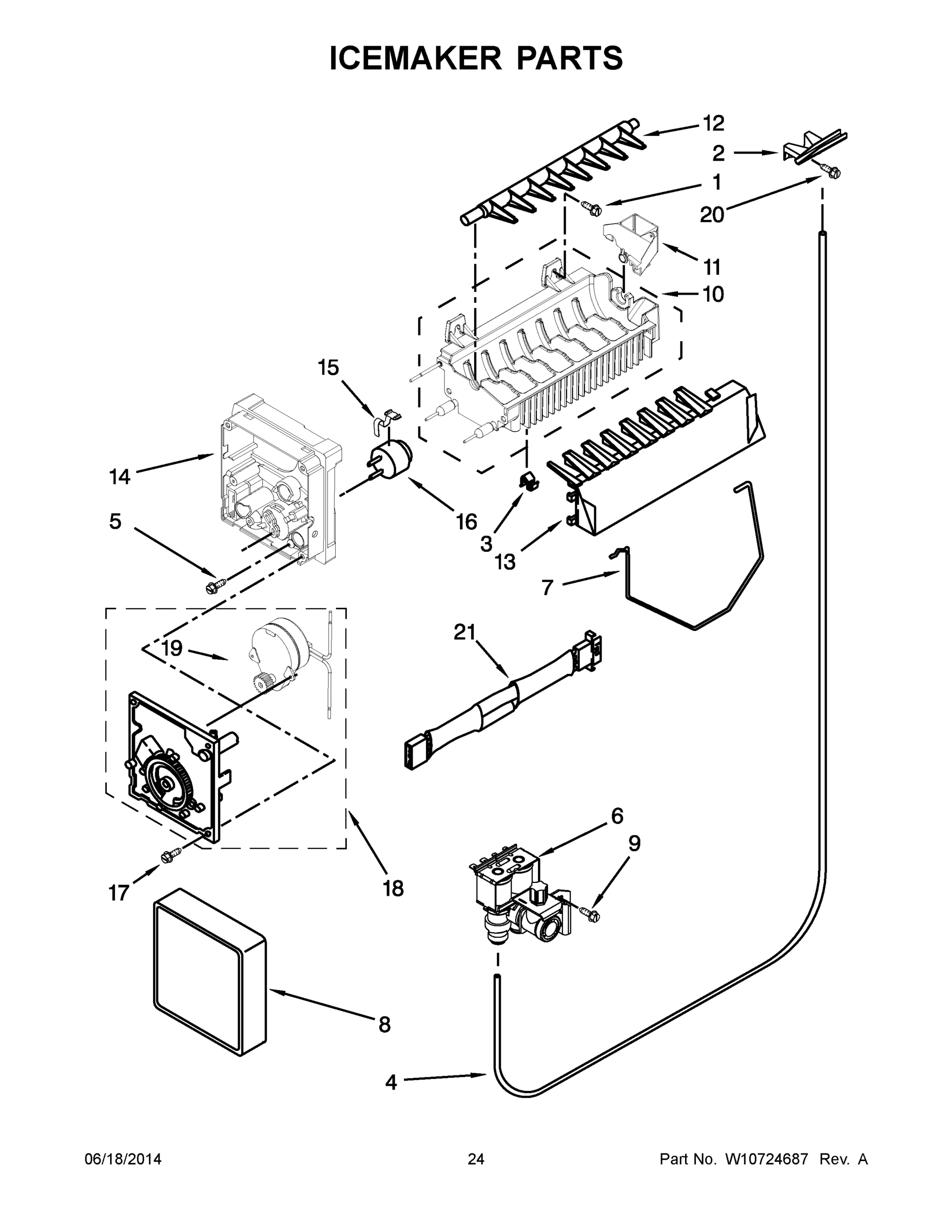 13 - ICEMAKER PARTS