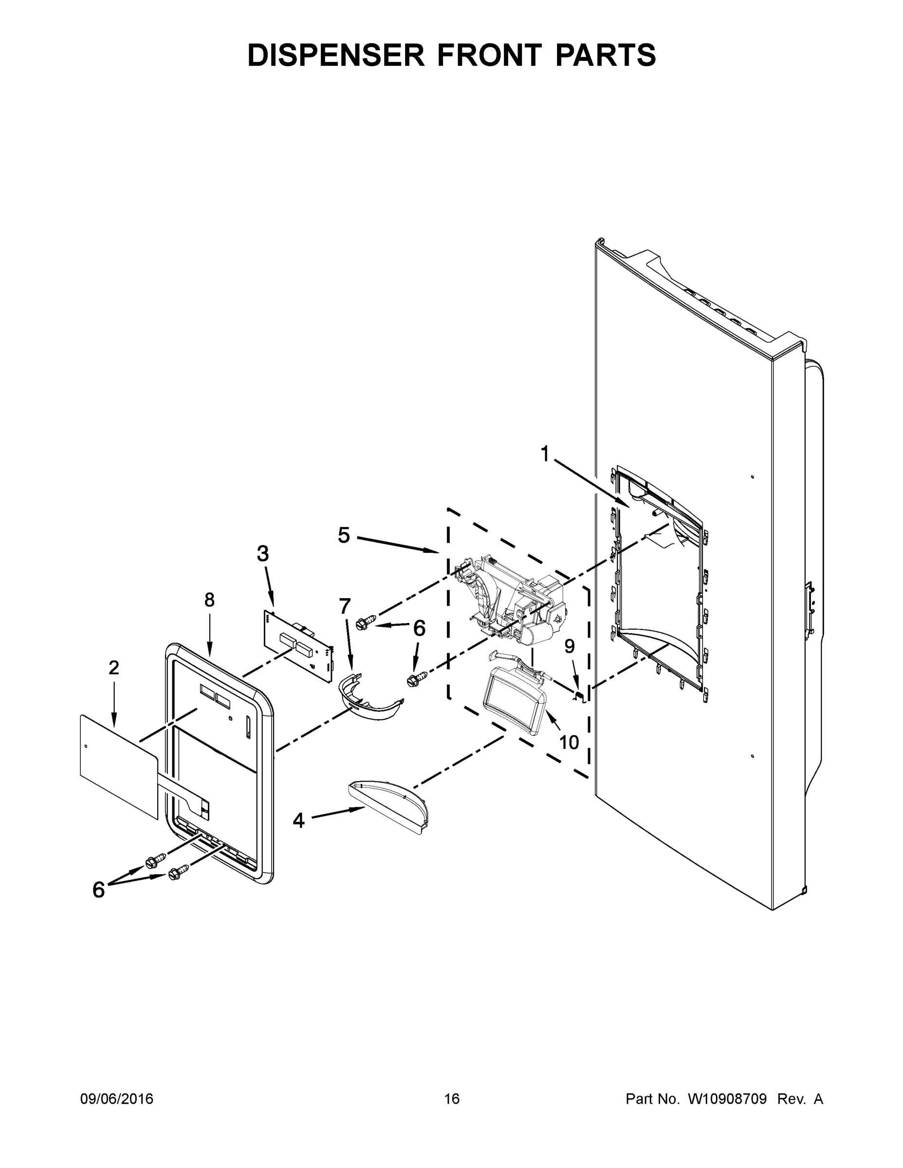 09 - DISPENSER FRONT PARTS