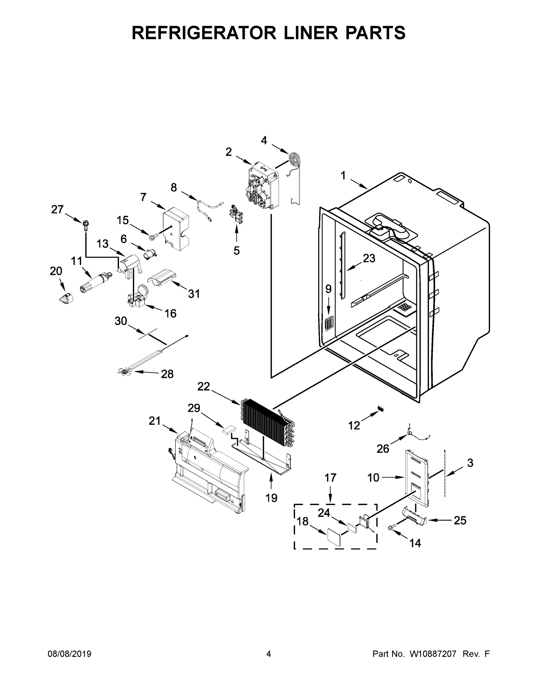 03 - REFRIGERATOR LINER PARTS
