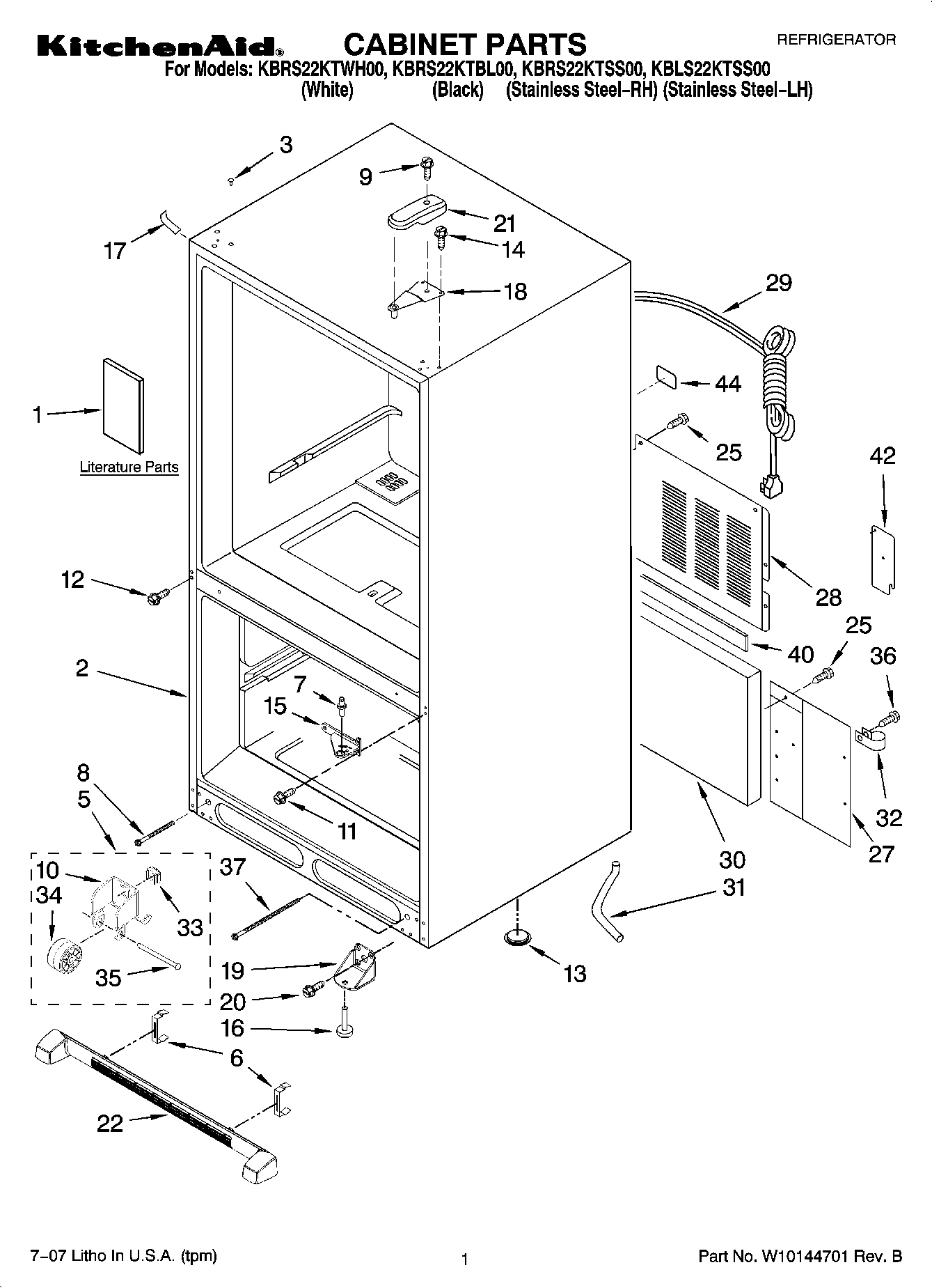 01 - CABINET PARTS