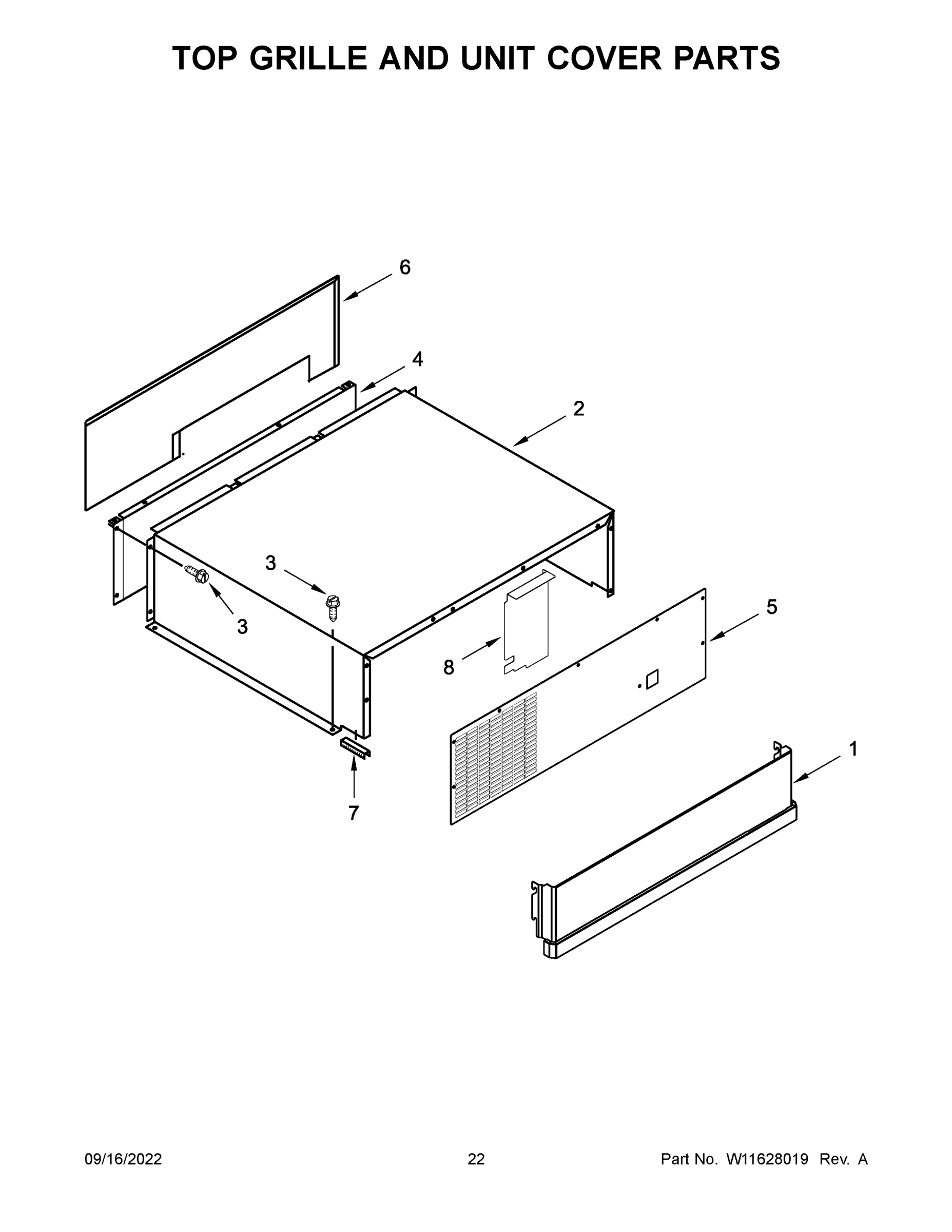 12 - TOP GRILLE AND UNIT COVER PARTS