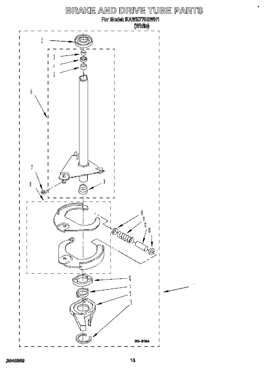 10 - BRAKE AND DRIVE TUBE