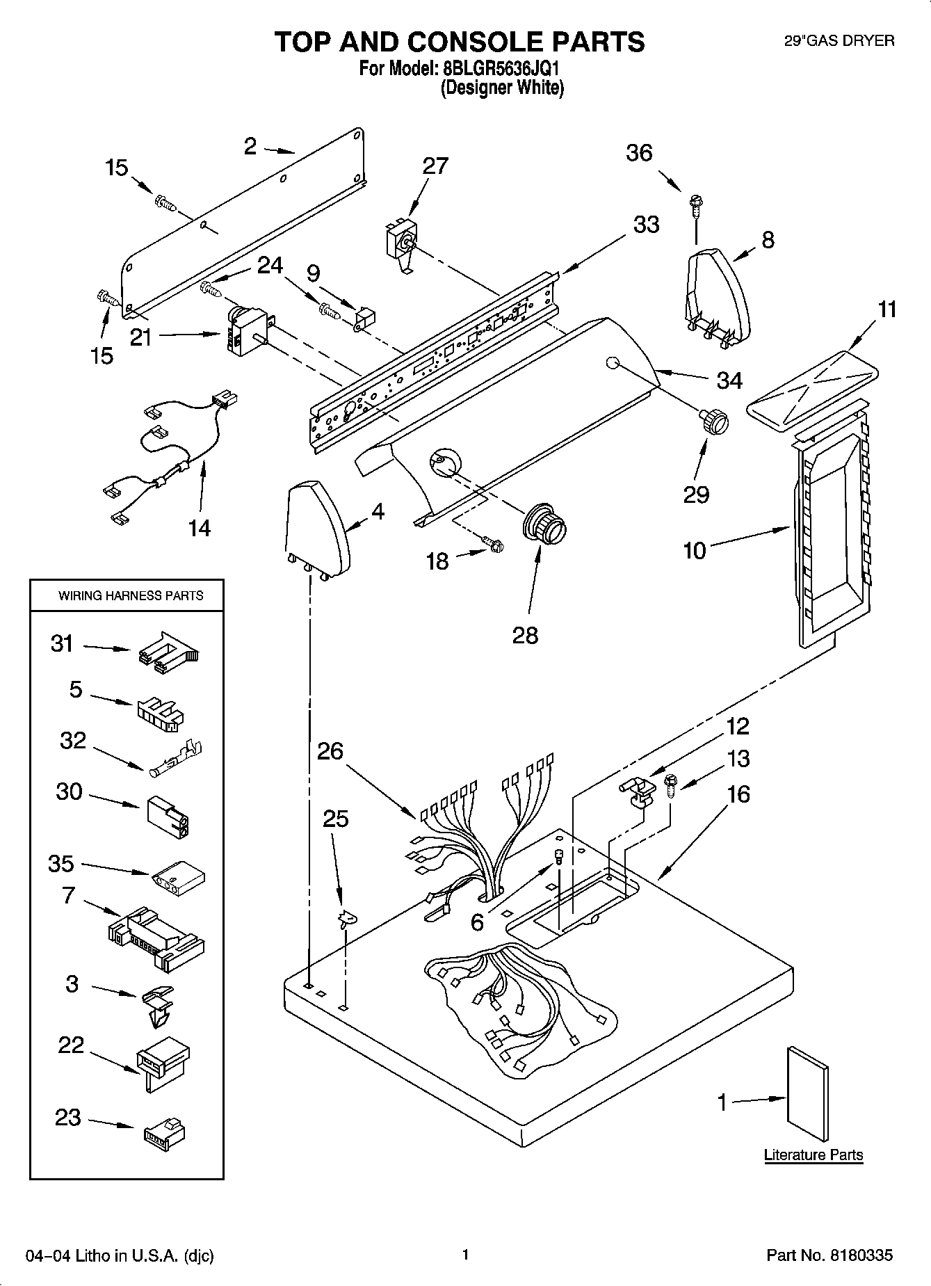 01 - TOP AND CONSOLE PARTS