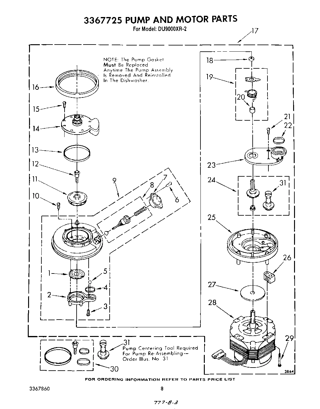 06 - 3367725 PUMP AND MOTOR