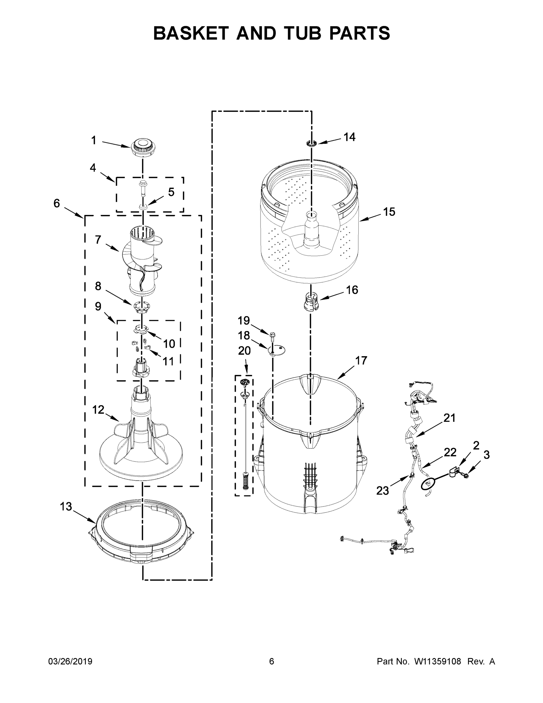 04 - BASKET AND TUB PARTS