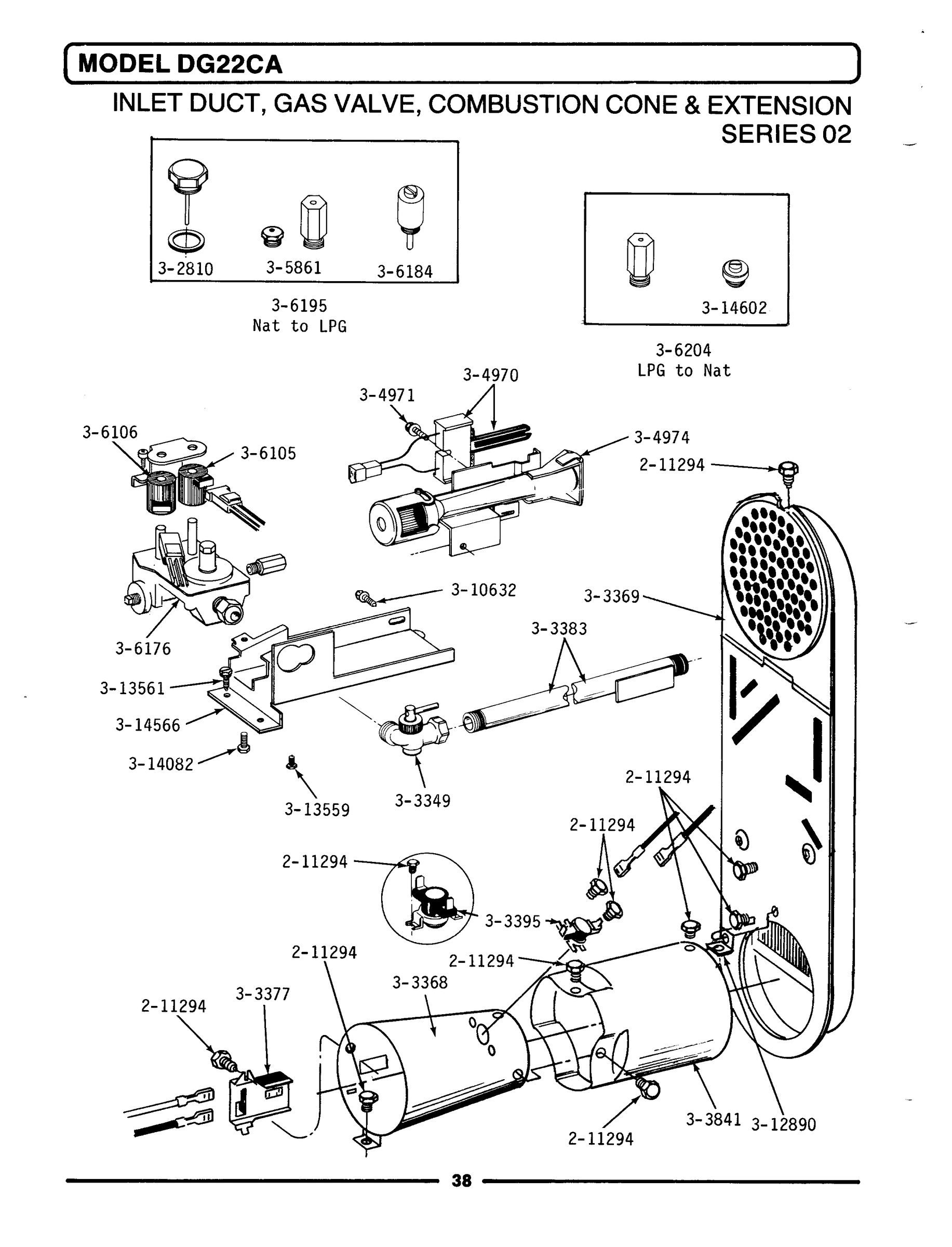 08 - INLET DUCT, GAS VALVE (SERIES 02)