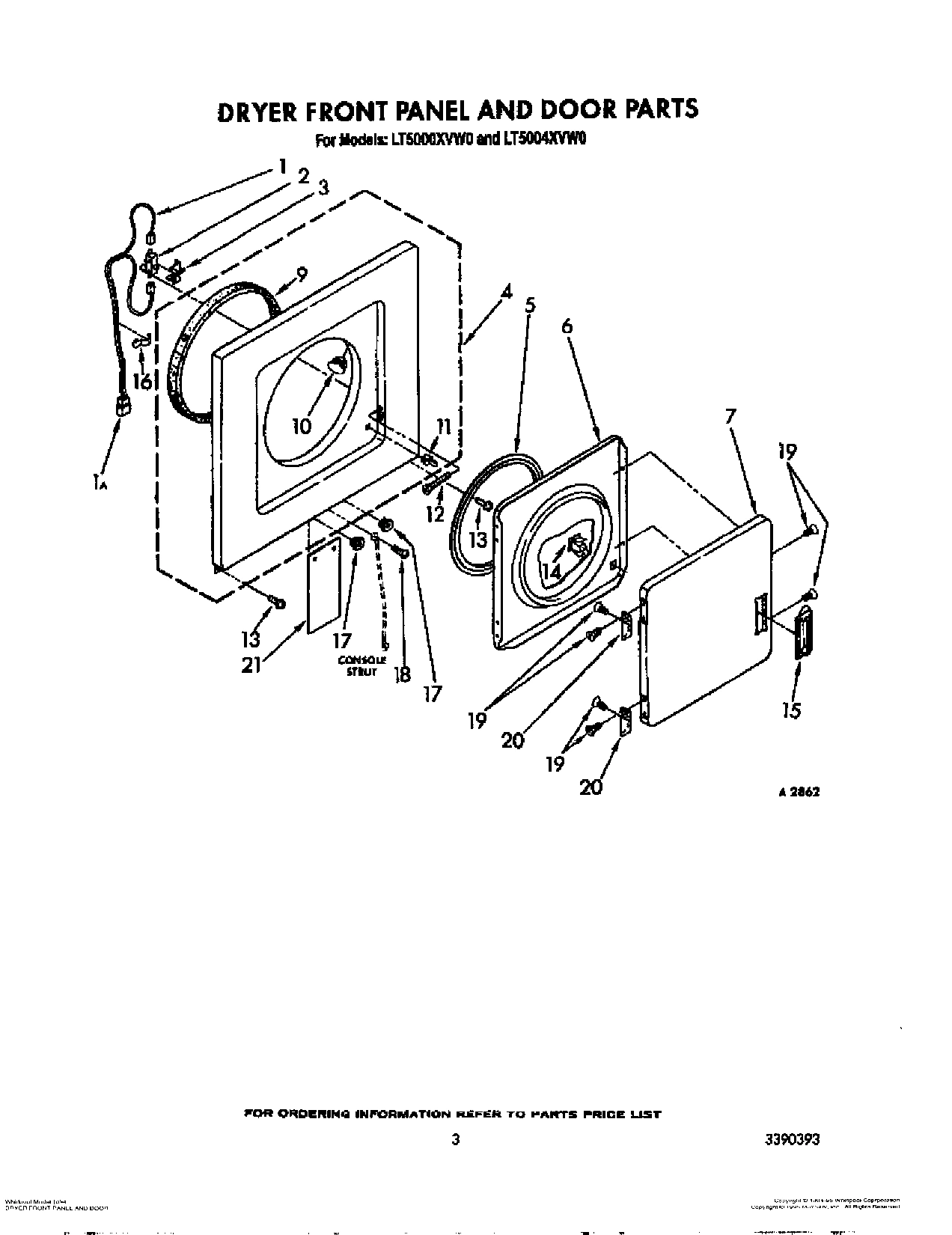 03 - DRYER FRONT PANEL AND DOOR