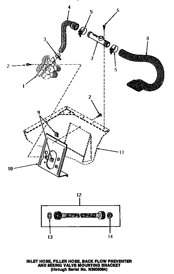 08 - INLET/FILL HOSE/BACK FL PREVENTER & BRKT