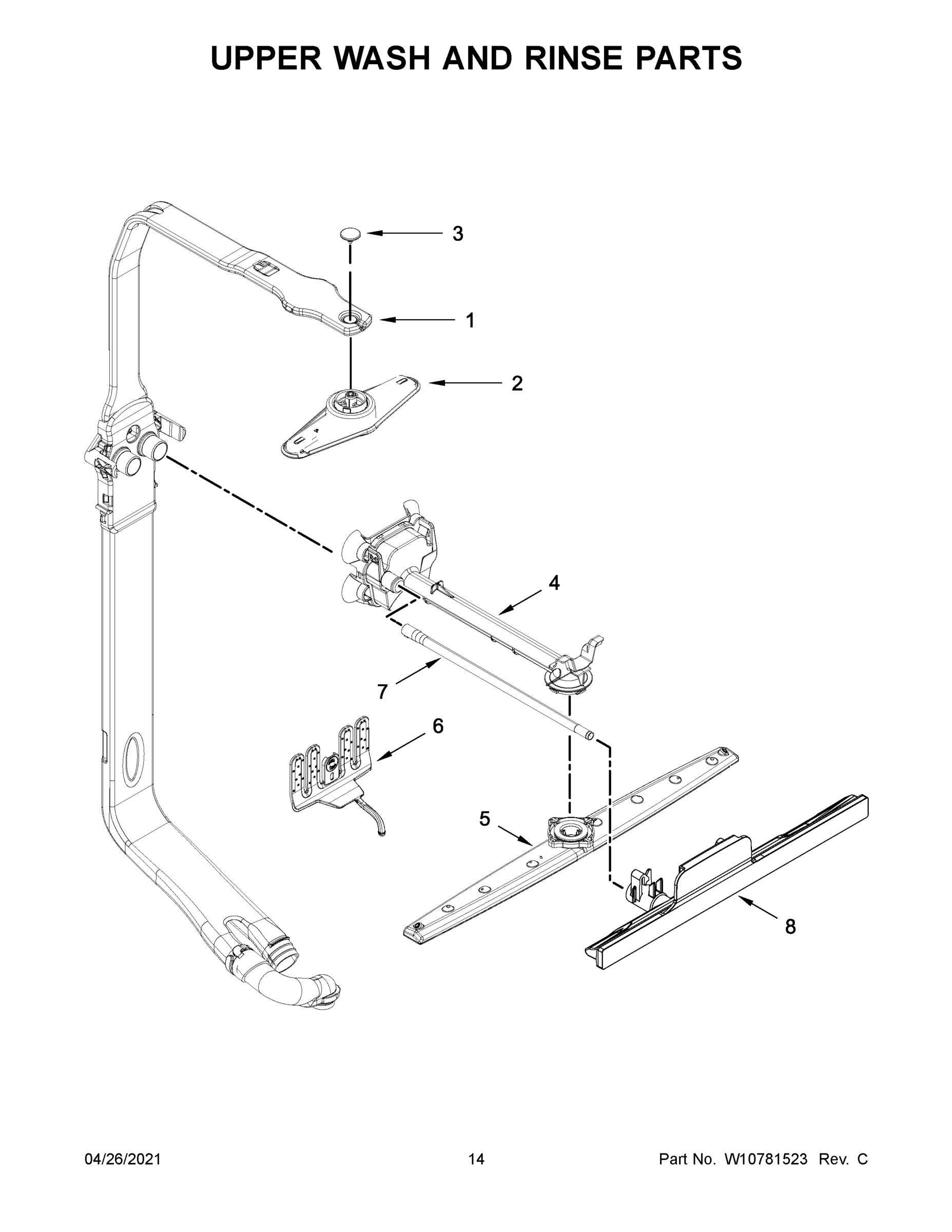 08 - UPPER WASH AND RINSE PARTS