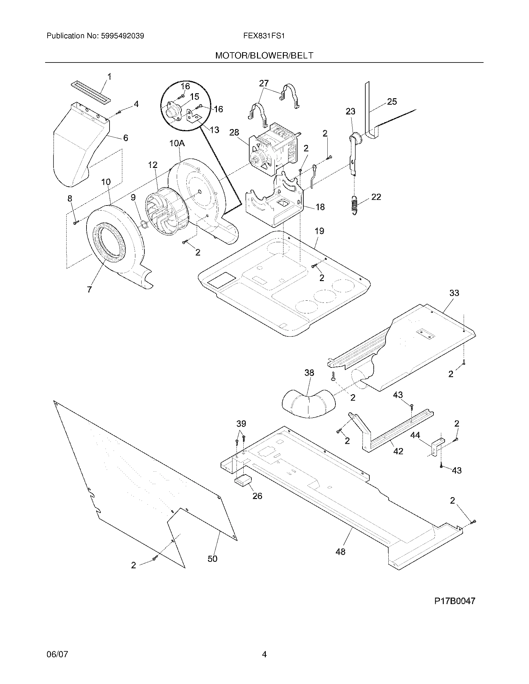 05 - MOTOR/BLOWER/BELT